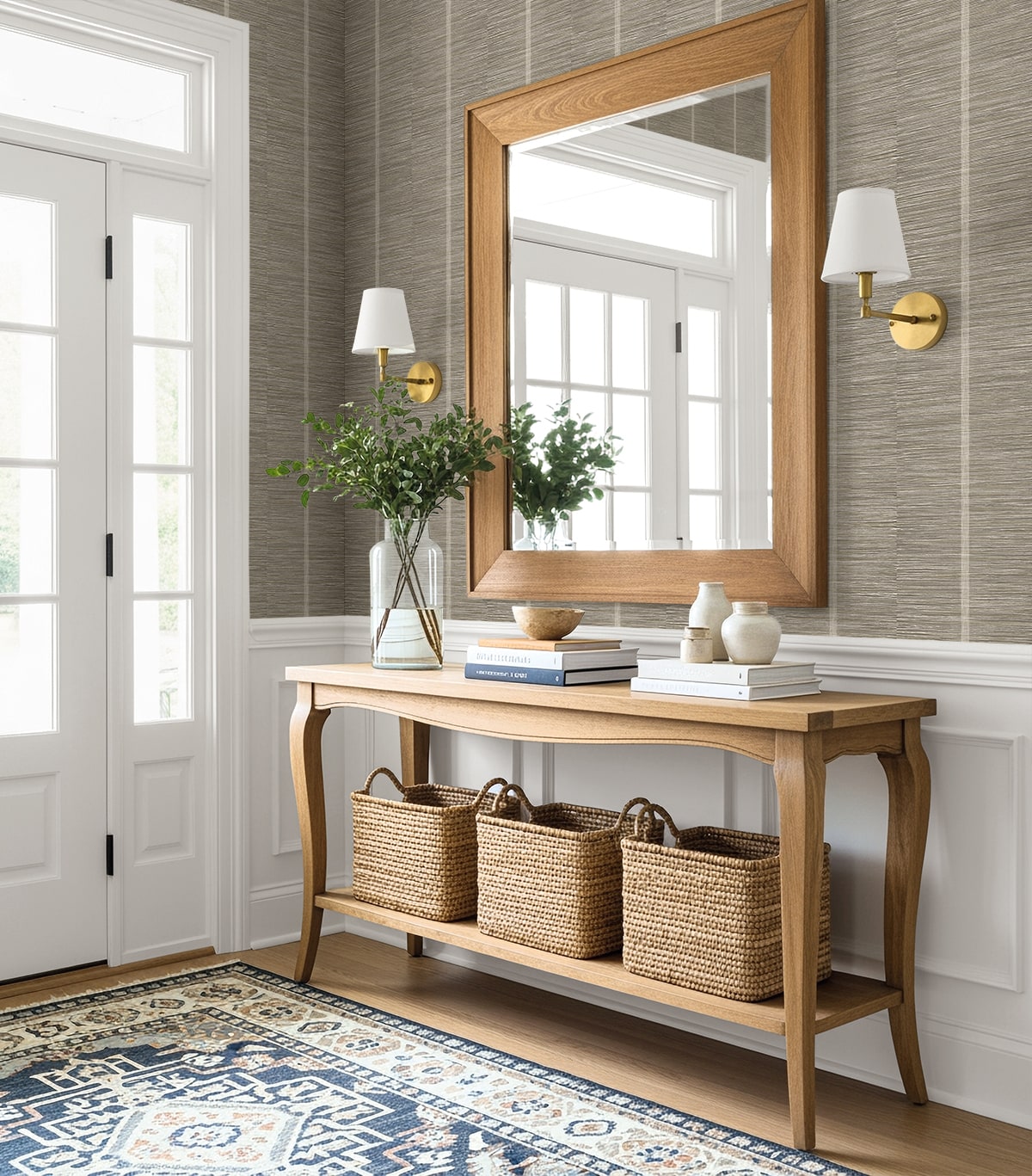 Raffine Wallpaper in dove color - pattern number EN41108 - by Seabrook in the Natural Grass Textures collection