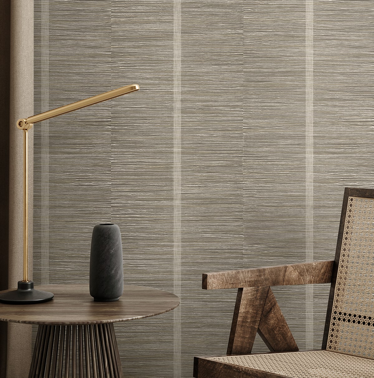 Raffine Wallpaper in dove color - pattern number EN41108 - by Seabrook in the Natural Grass Textures collection