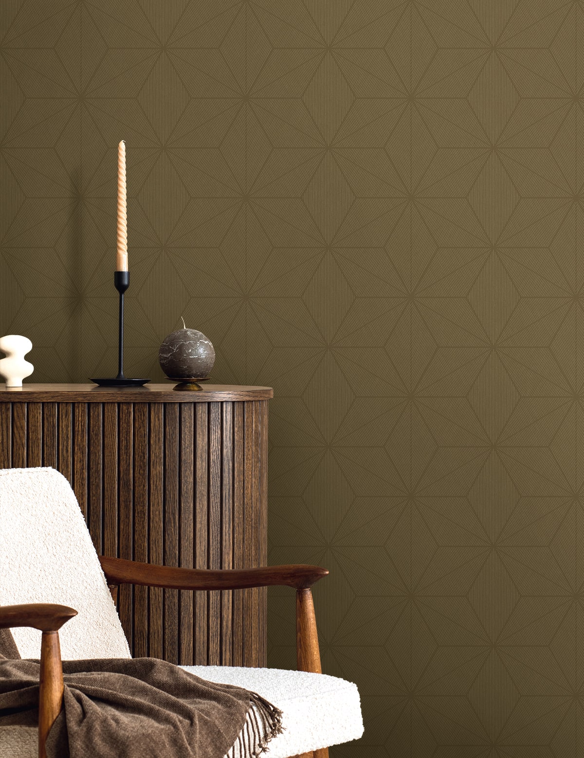 Tessela Wallpaper in burnt sugar color - pattern number EN41205 - by Seabrook in the Natural Grass Textures collection