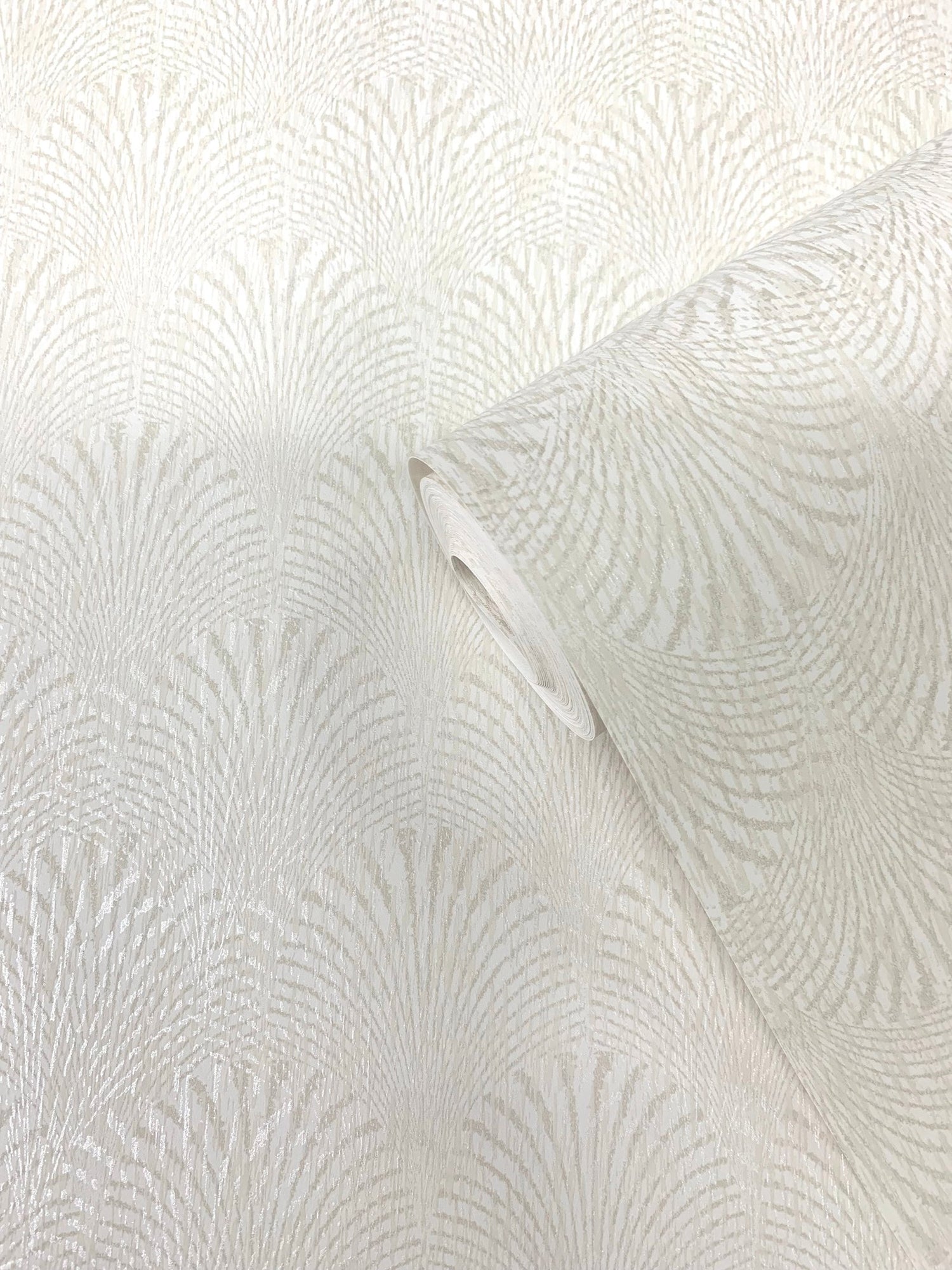 Fan wallpaper in white color - pattern number F-AF7001 - by Galerie in the Boutique collection