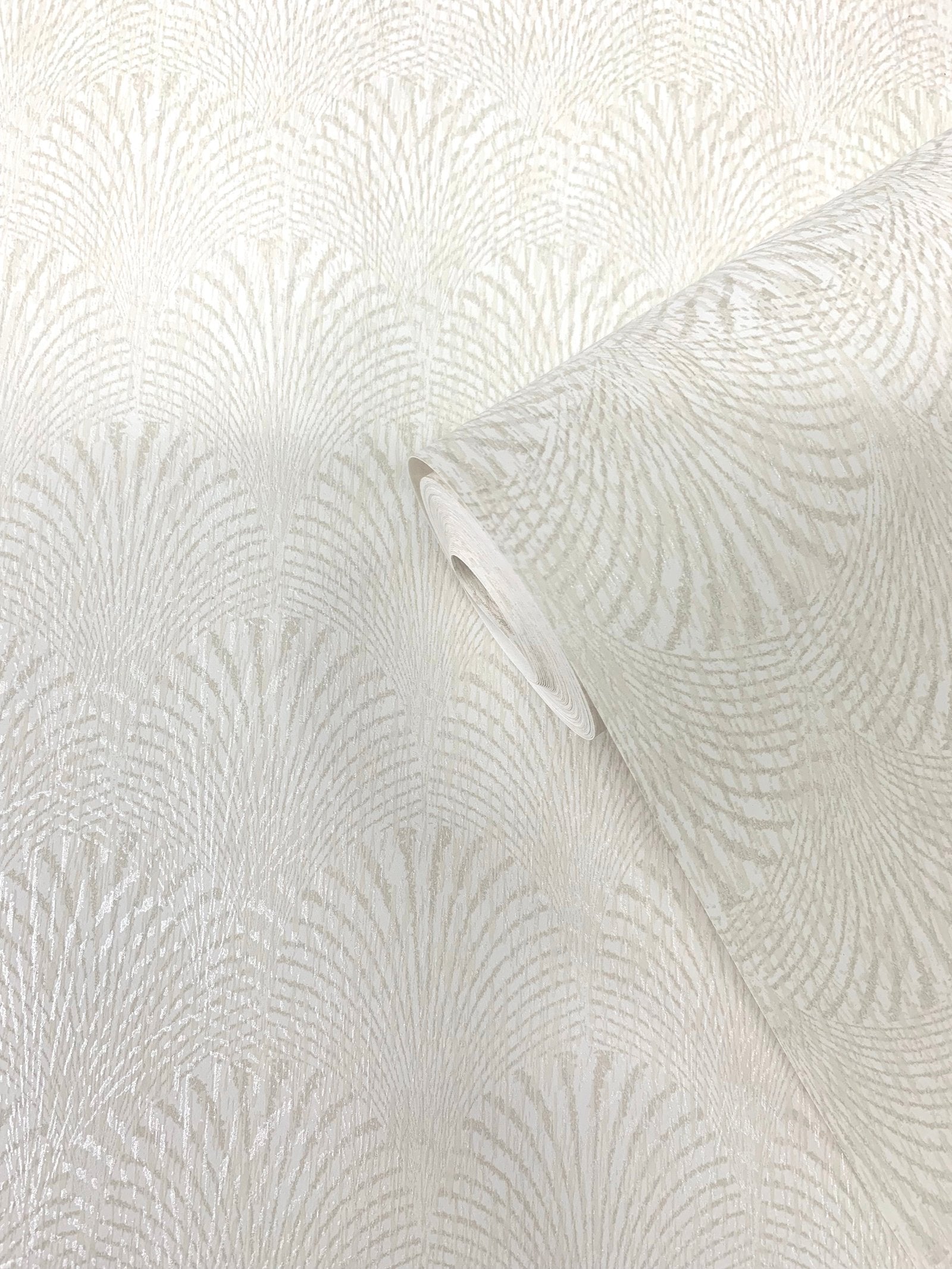 Fan wallpaper in white color - pattern number F-AF7001 - by Galerie in the Boutique collection