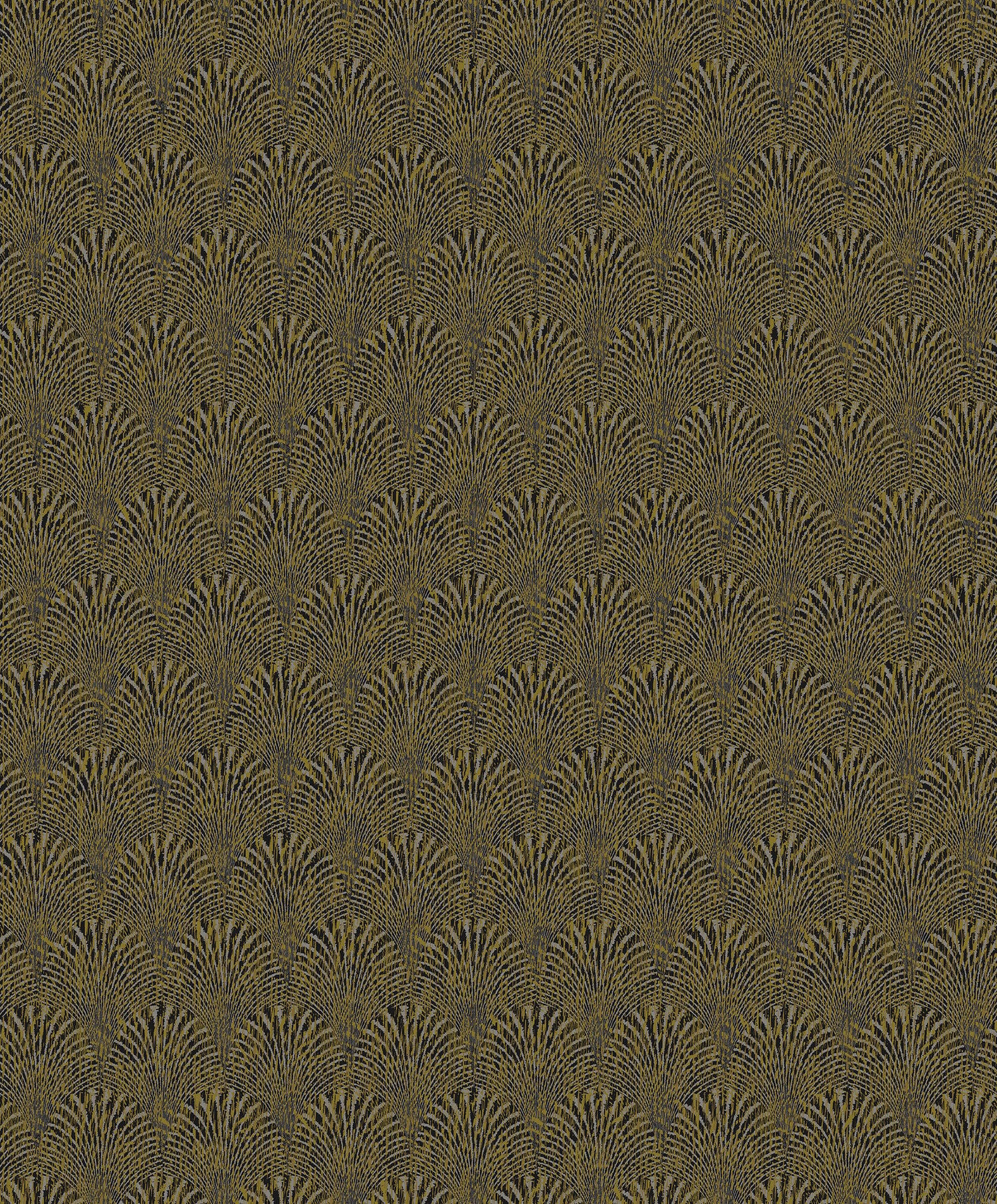 Fan wallpaper in gold color - pattern number F-AF7004 - by Galerie in the Boutique collection