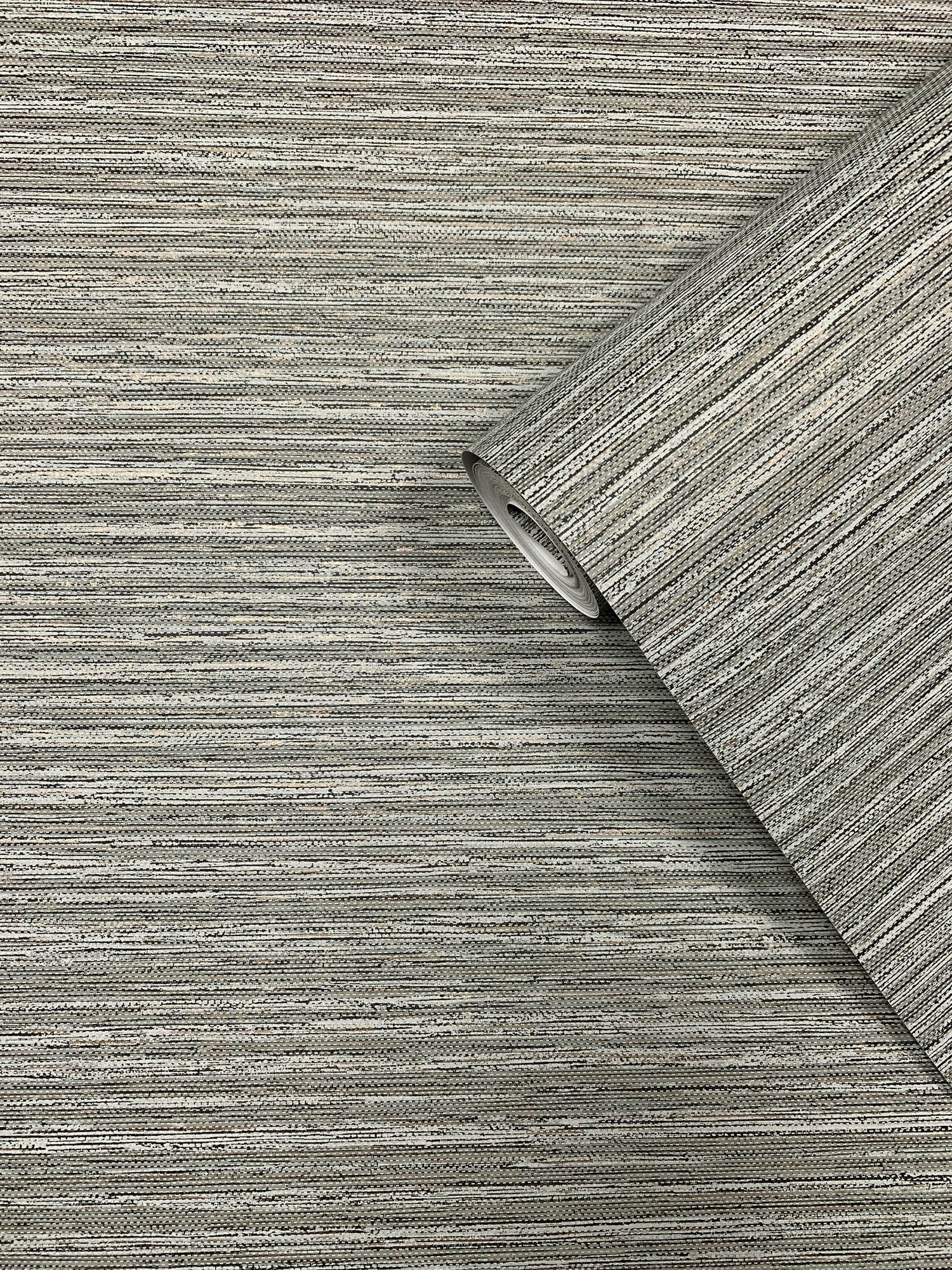 Weave wallpaper in silver grey color - pattern number F-SR7004 - by Galerie in the Lustre collection