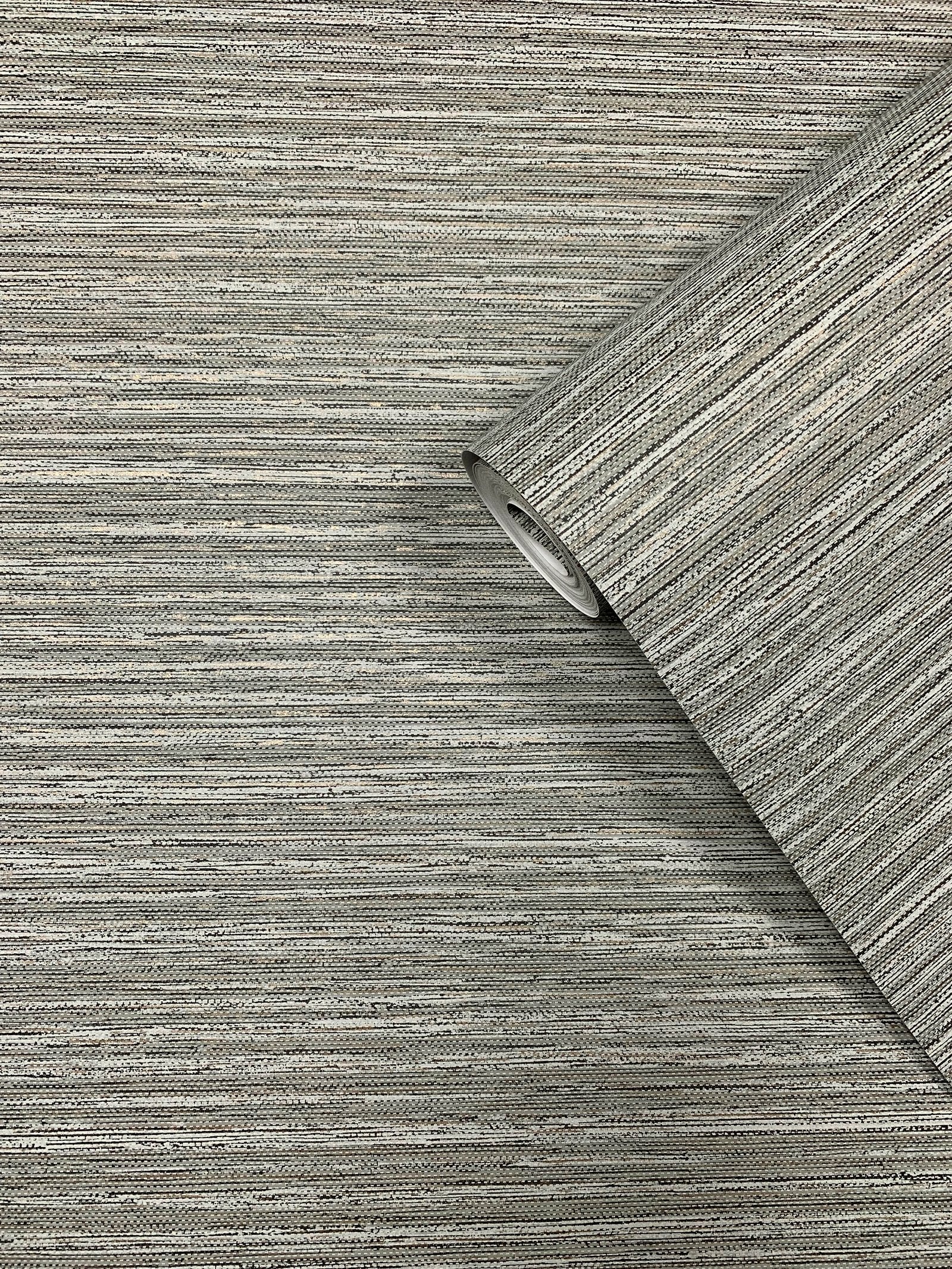 Weave wallpaper in silver grey color - pattern number F-SR7004 - by Galerie in the Lustre collection