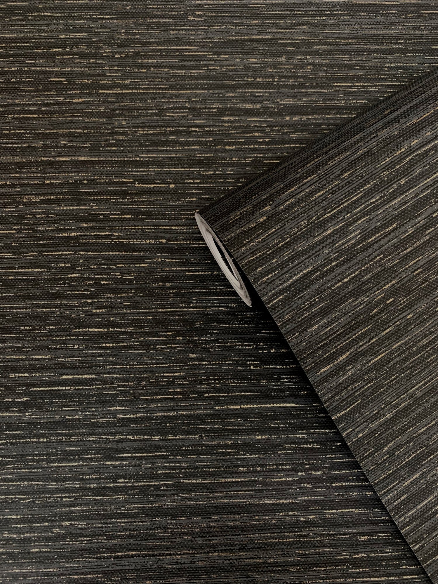 Weave wallpaper in black color - pattern number F-SR7008 - by Galerie in the Lustre collection