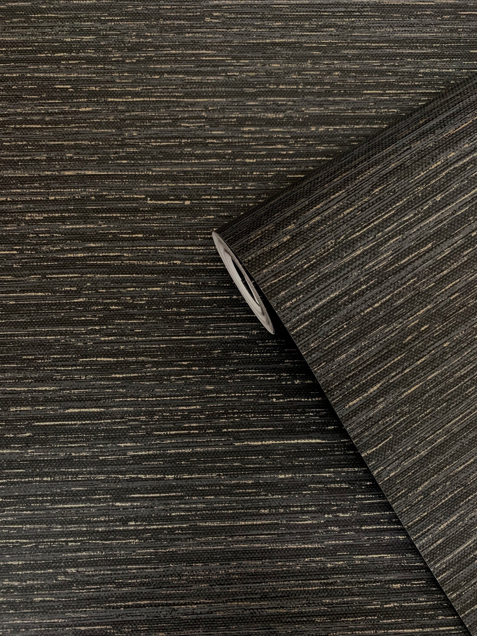Weave wallpaper in black color - pattern number F-SR7008 - by Galerie in the Lustre collection
