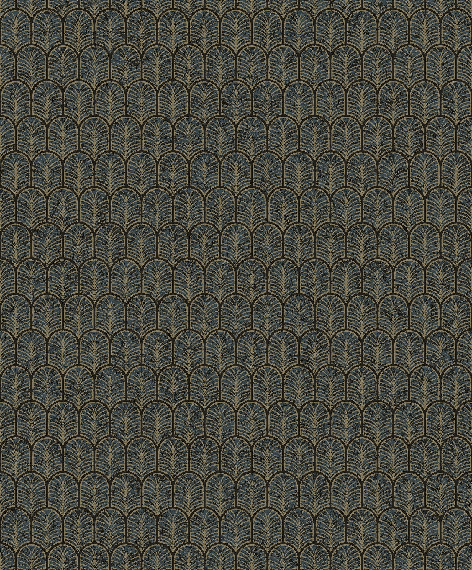 Geo Arch wallpaper in blue color - pattern number F-VL6007 - by Galerie in the Lustre collection