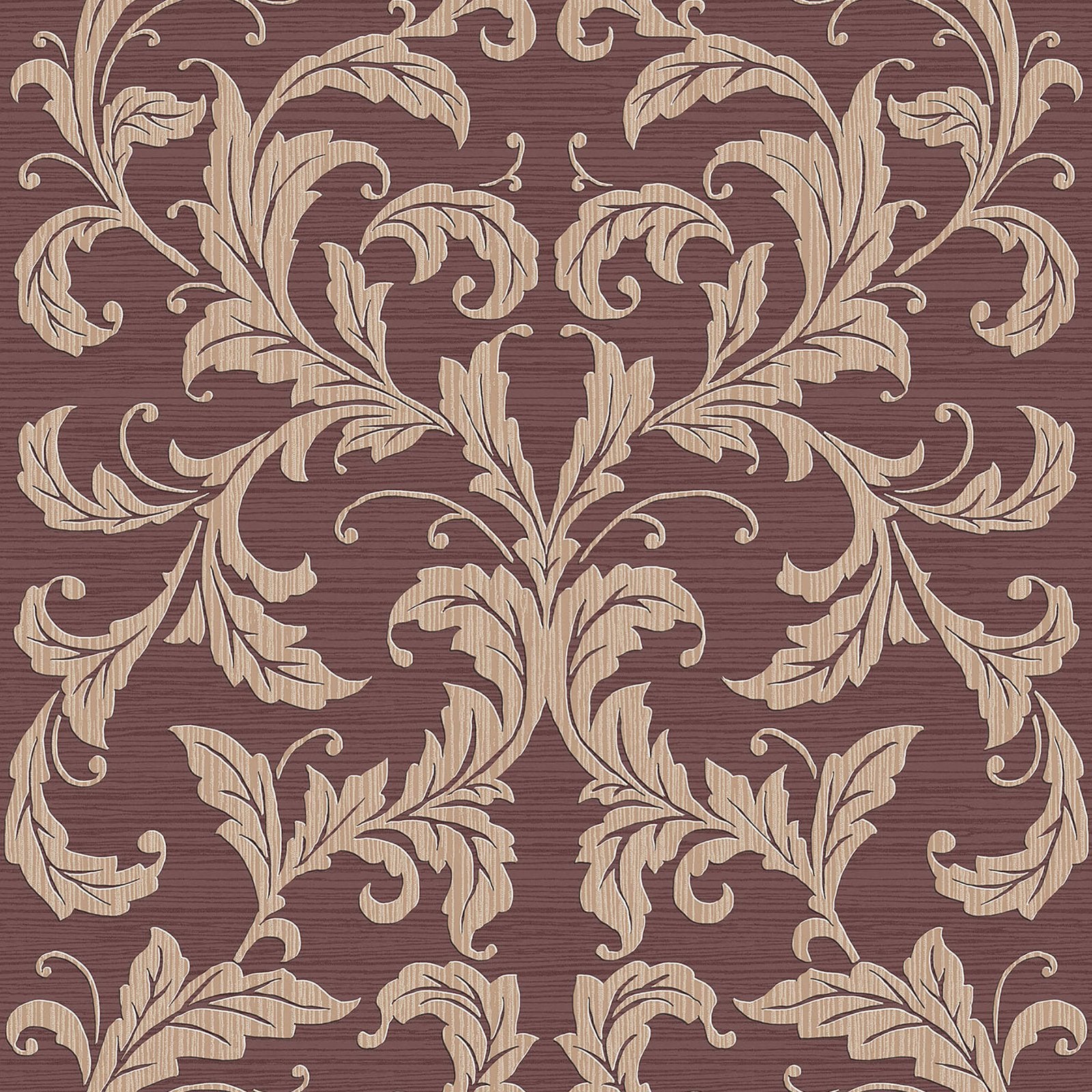 Damask wallpaper in red color - pattern number G34116 - by Galerie in the Nordic Elements collection
