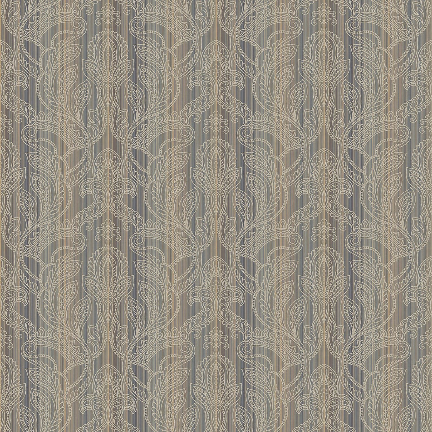 Damask wallpaper in bronze brown color - pattern number G34145 - by Galerie in the Nordic Elements collection