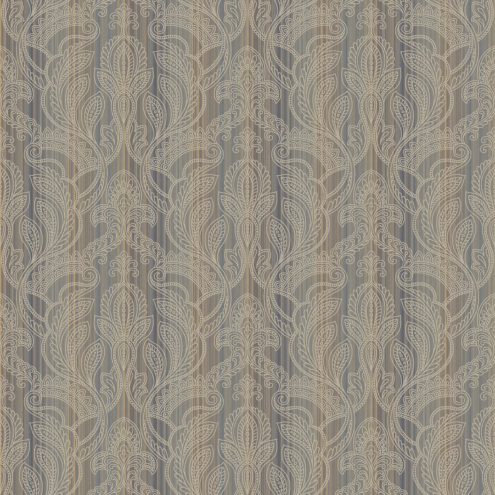 Damask wallpaper in bronze brown color - pattern number G34145 - by Galerie in the Nordic Elements collection