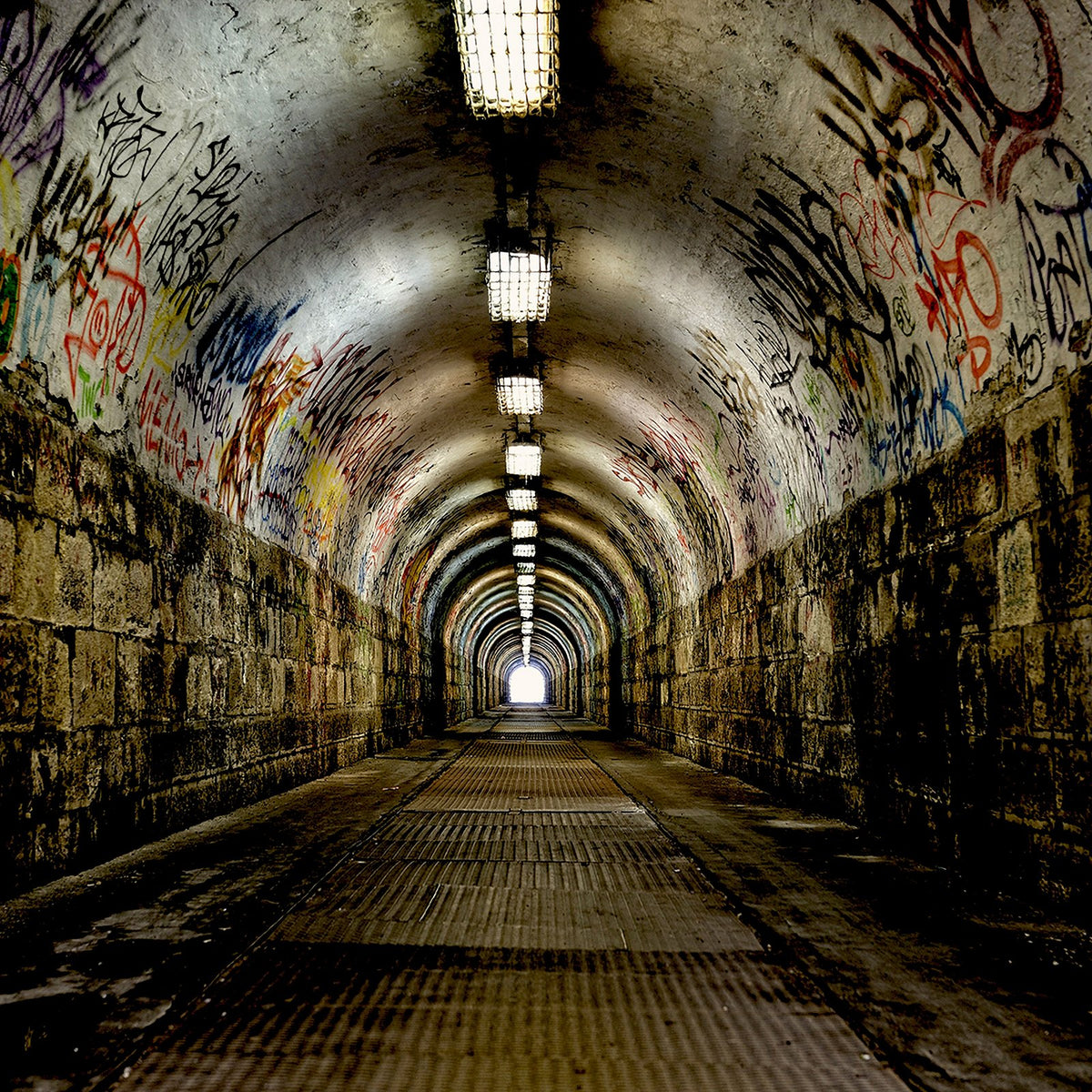 Tunnel 6 Panel Mural in Beige color - pattern number G45281 - by Galerie in the Kids and Teens collection