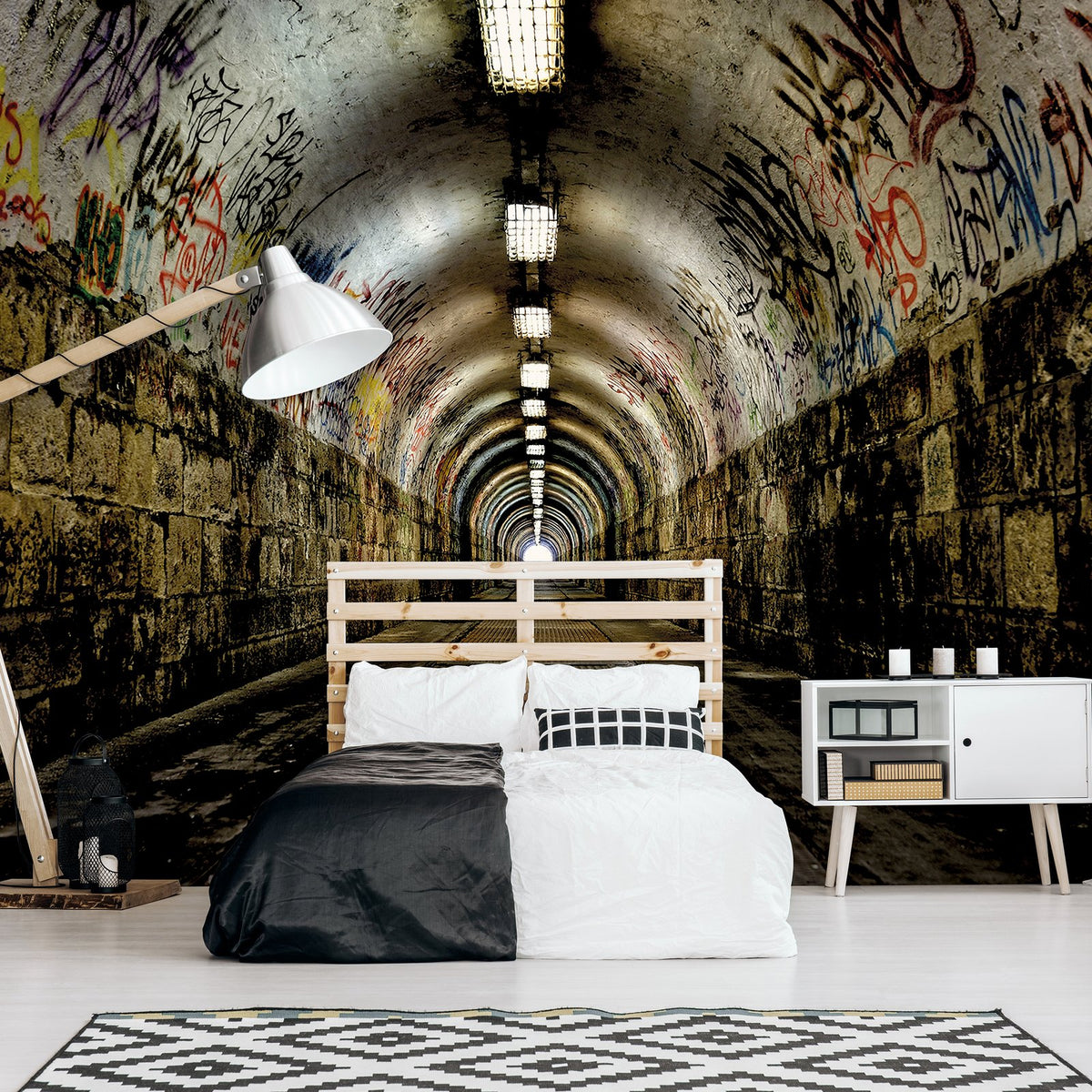 Tunnel 6 Panel Mural in Beige color - pattern number G45281 - by Galerie in the Kids and Teens collection