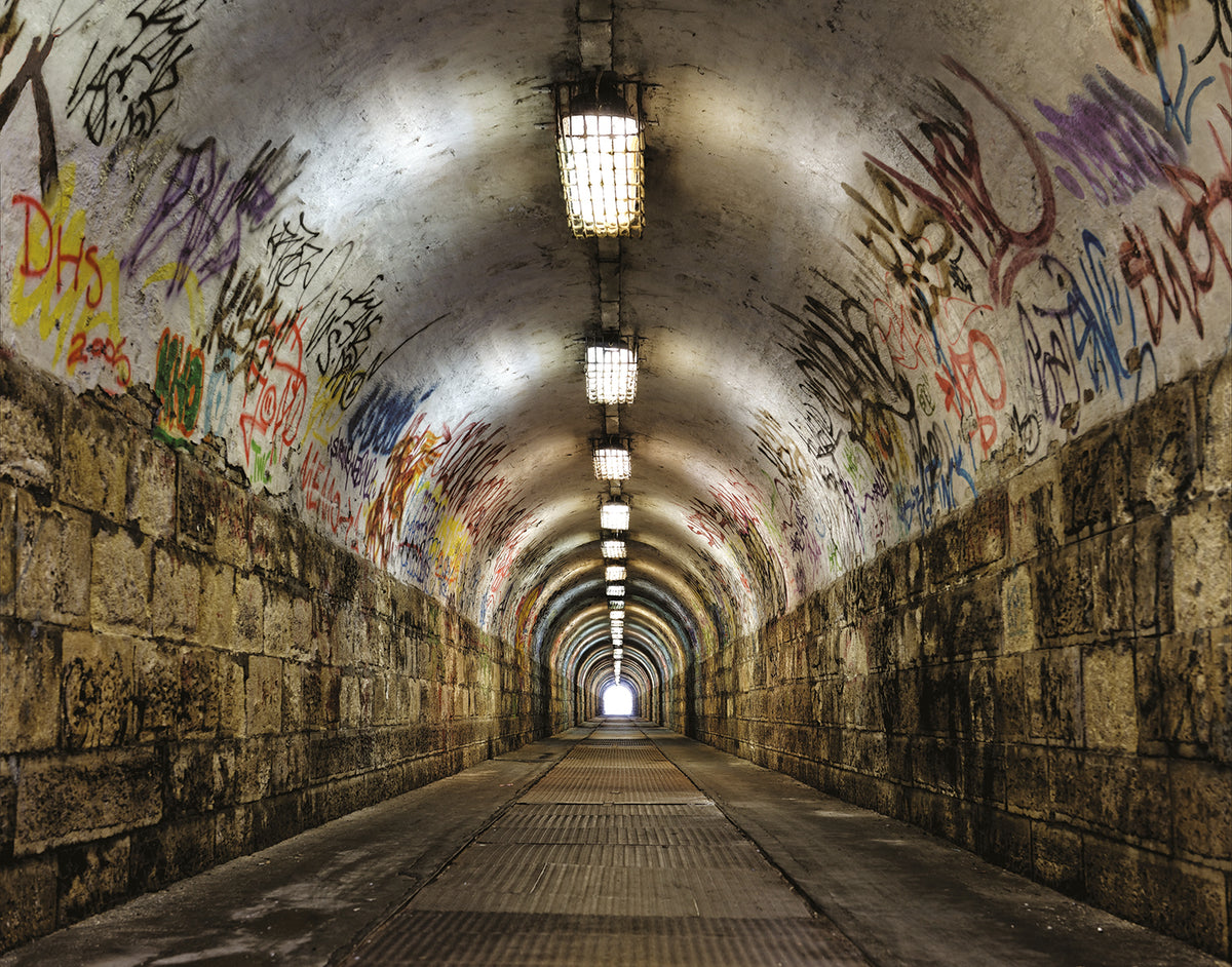 Tunnel 6 Panel Mural in Beige color - pattern number G45281 - by Galerie in the Kids and Teens collection