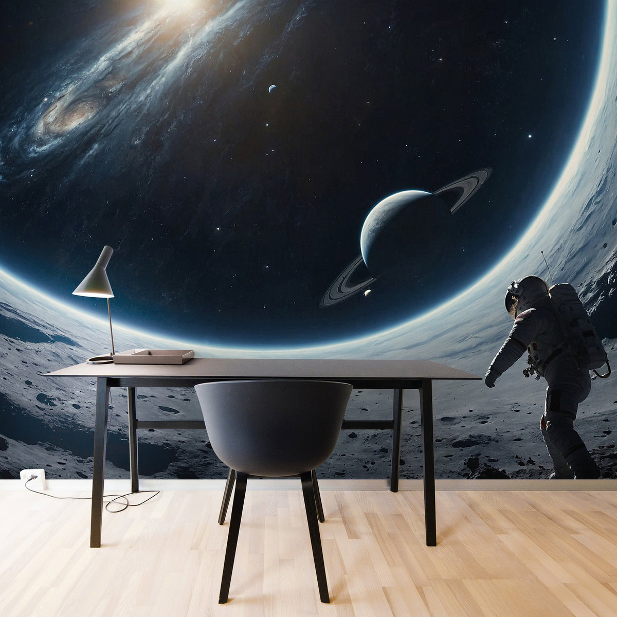 Space 8 Panel Mural in Blue color - pattern number G45470 - by Galerie in the Kids and Teens collection