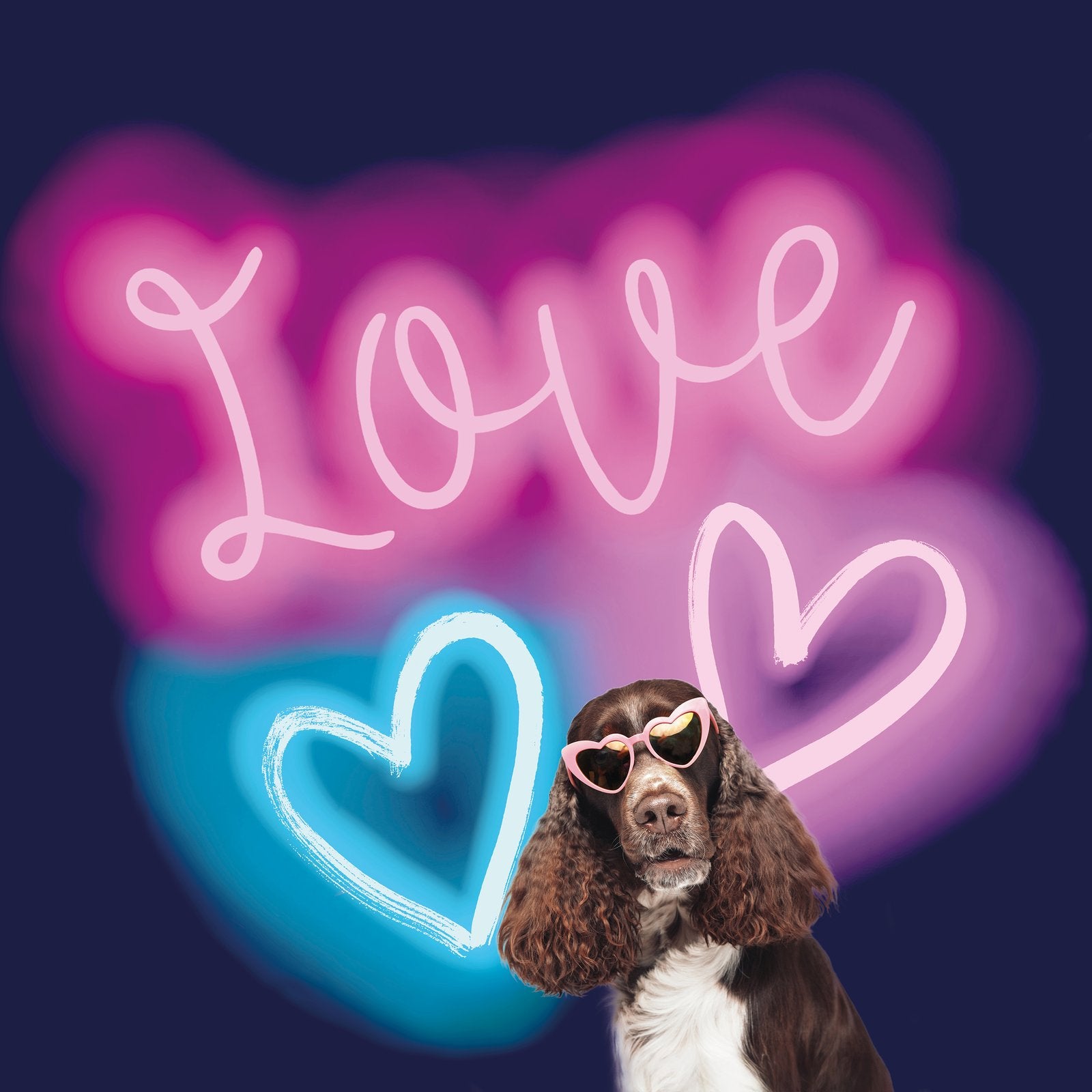 Neon Love 6 Panel Mural in Pink color - pattern number G45471 - by Galerie in the Kids and Teens collection