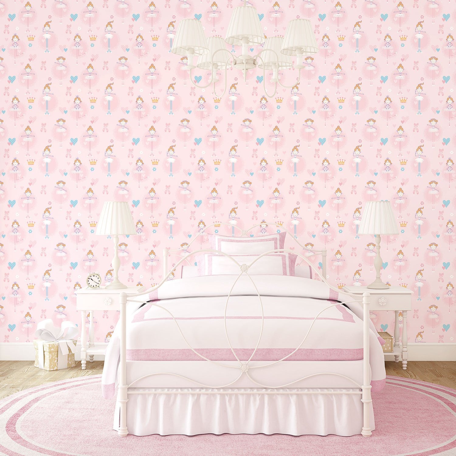 Ballerinas wallpaper in pink color - pattern number G56002 - by Galerie in the Just 4 Kids 2 collection