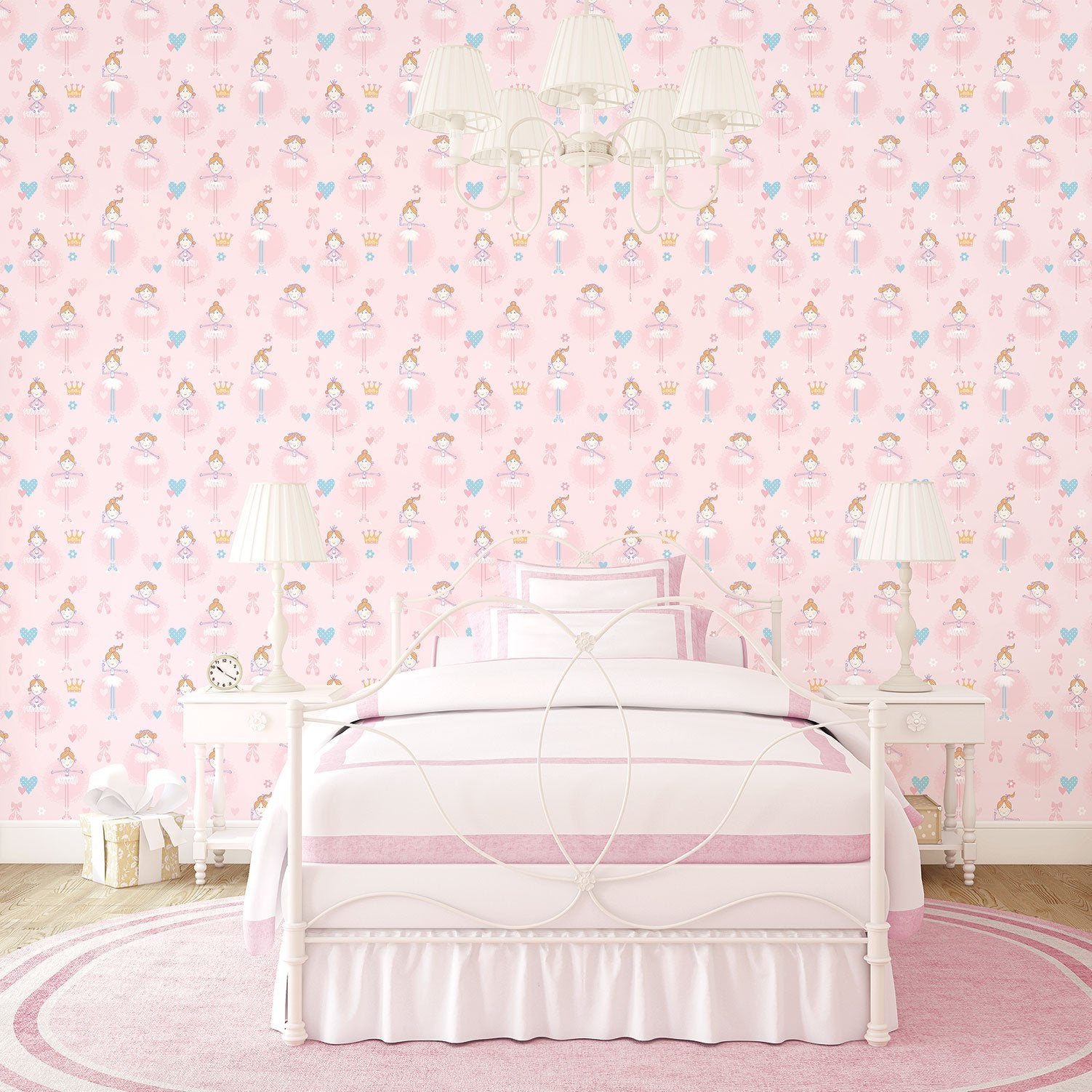 Ballerinas wallpaper in pink color - pattern number G56002 - by Galerie in the Just 4 Kids 2 collection
