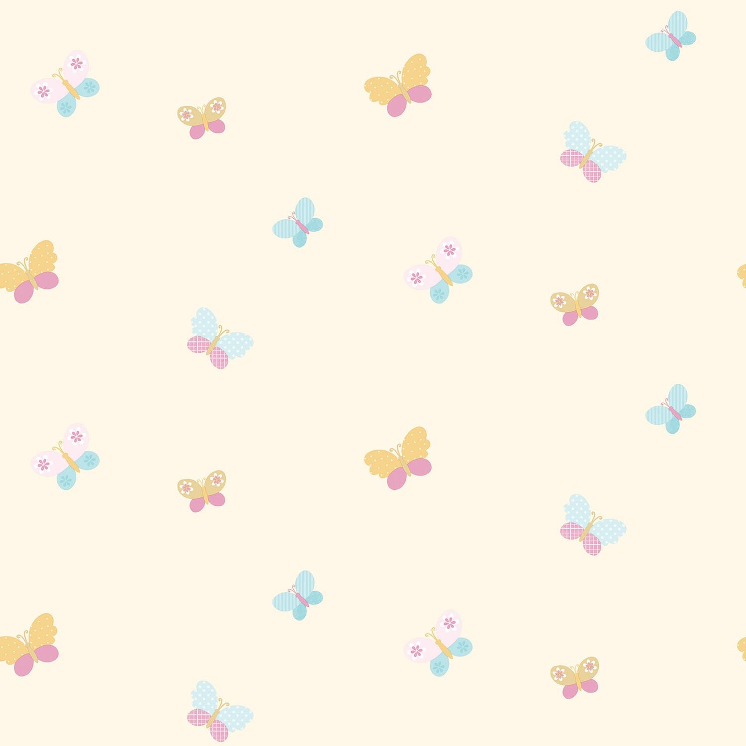 Butterflies wallpaper in cream color - pattern number G56007 - by Galerie in the Just 4 Kids 2 collection