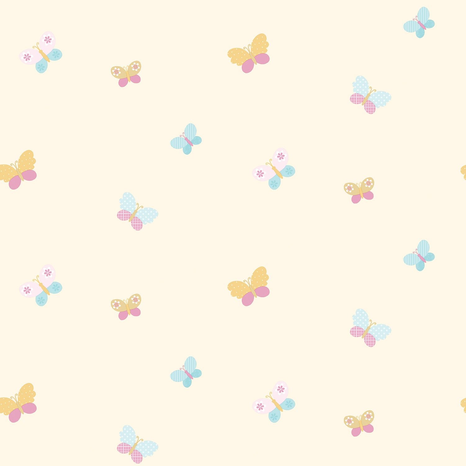 Butterflies wallpaper in cream color - pattern number G56007 - by Galerie in the Just 4 Kids 2 collection