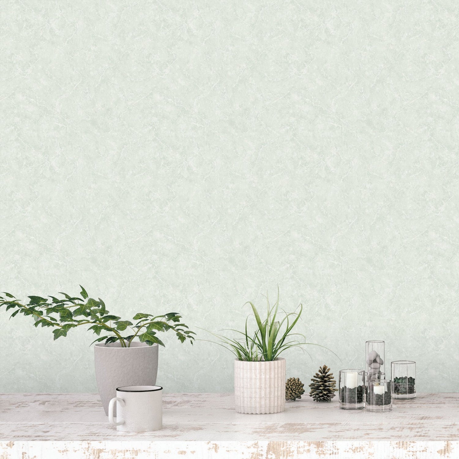 Plain Texture wallpaper in green color - pattern number G56157 - by Galerie in the Nordic Elements collection
