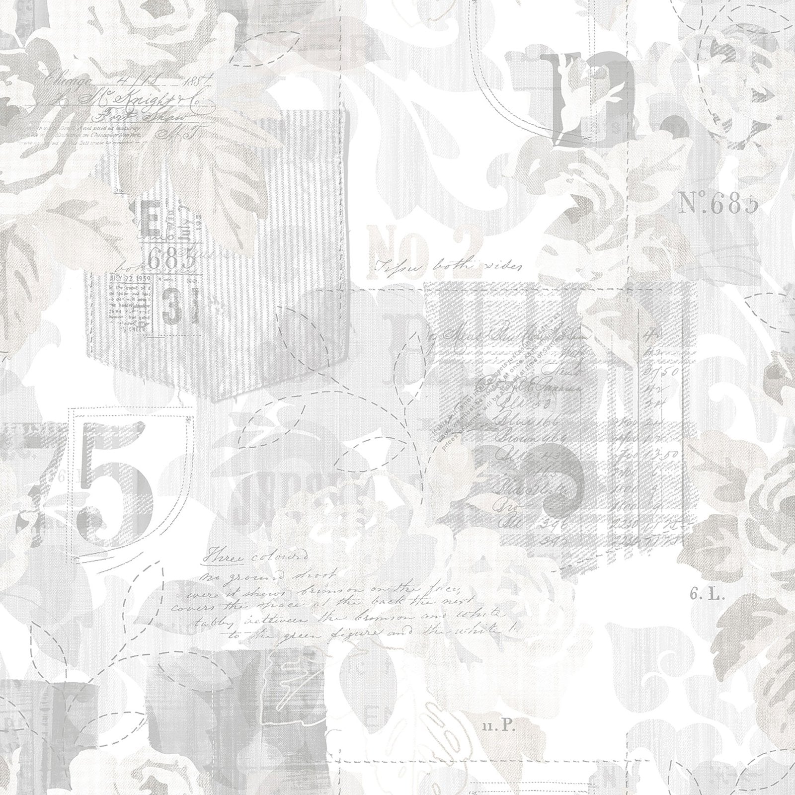 Floral wallpaper in cream color - pattern number G56262 - by Galerie in the Nordic Elements collection