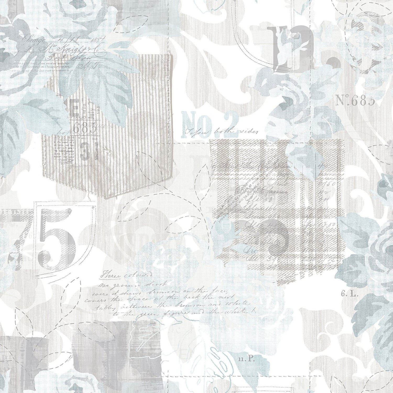 Floral wallpaper in cream color - pattern number G56263 - by Galerie in the Nordic Elements collection