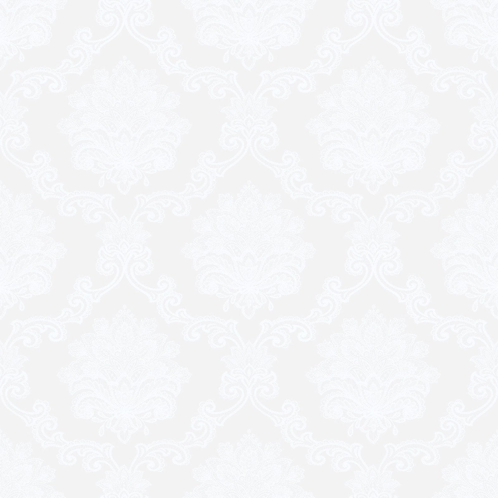 Damask wallpaper in white color - pattern number G56276 - by Galerie in the Nordic Elements collection