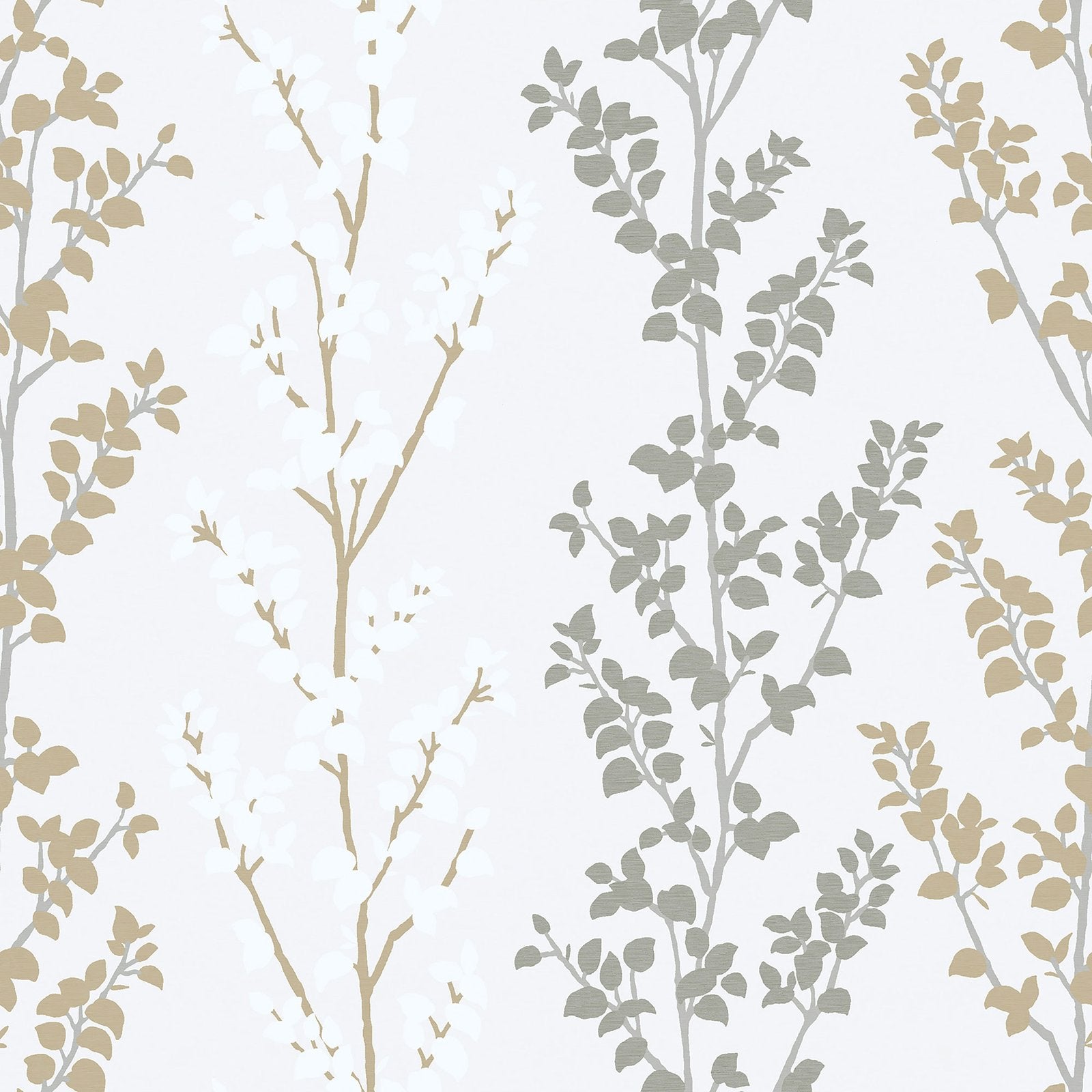 Floral wallpaper in silver grey color - pattern number G56330 - by Galerie in the Nordic Elements collection