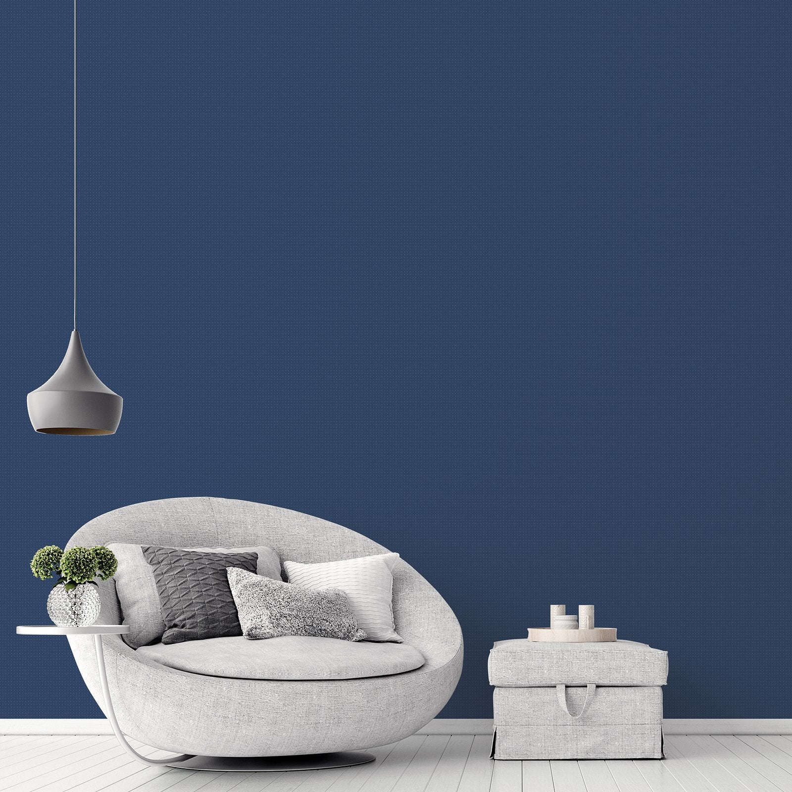 Geometric wallpaper in blue color - pattern number G56364 - by Galerie in the Nordic Elements collection