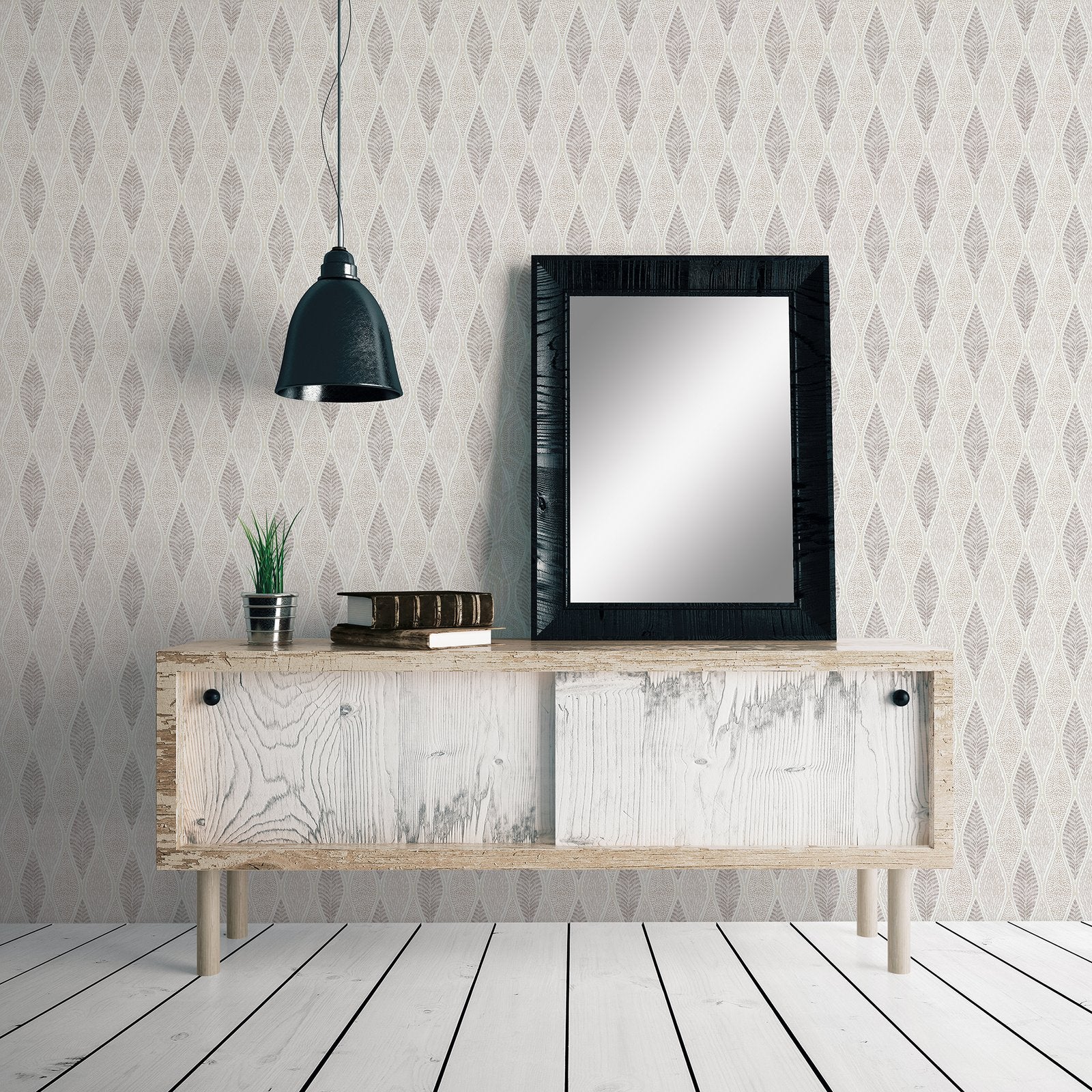 Tree Leaf wallpaper in beige color - pattern number G56369 - by Galerie in the Nordic Elements collection