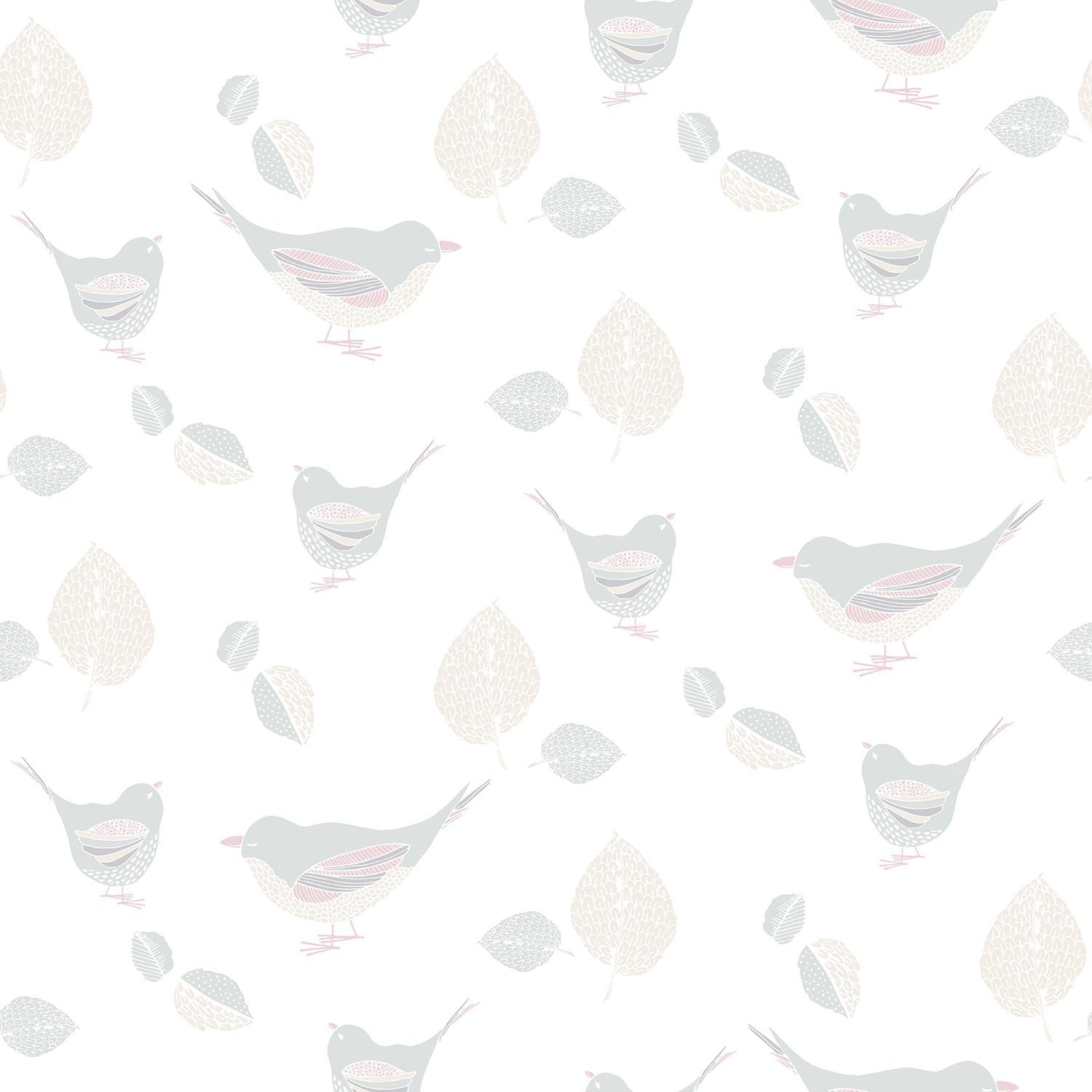 Pretty Birds wallpaper in beige color - pattern number G56540 - by Galerie in the Just 4 Kids 2 collection
