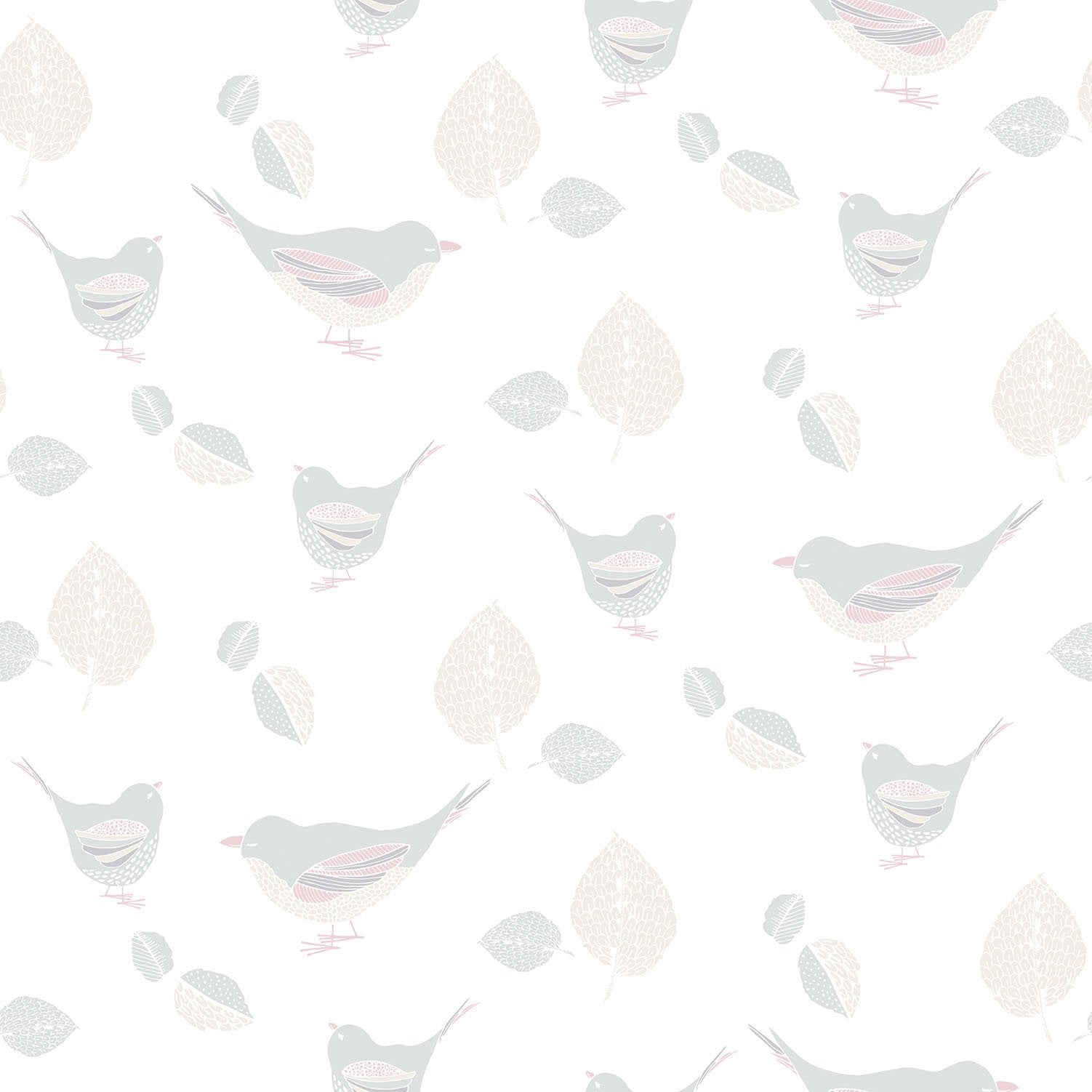 Pretty Birds wallpaper in beige color - pattern number G56540 - by Galerie in the Just 4 Kids 2 collection