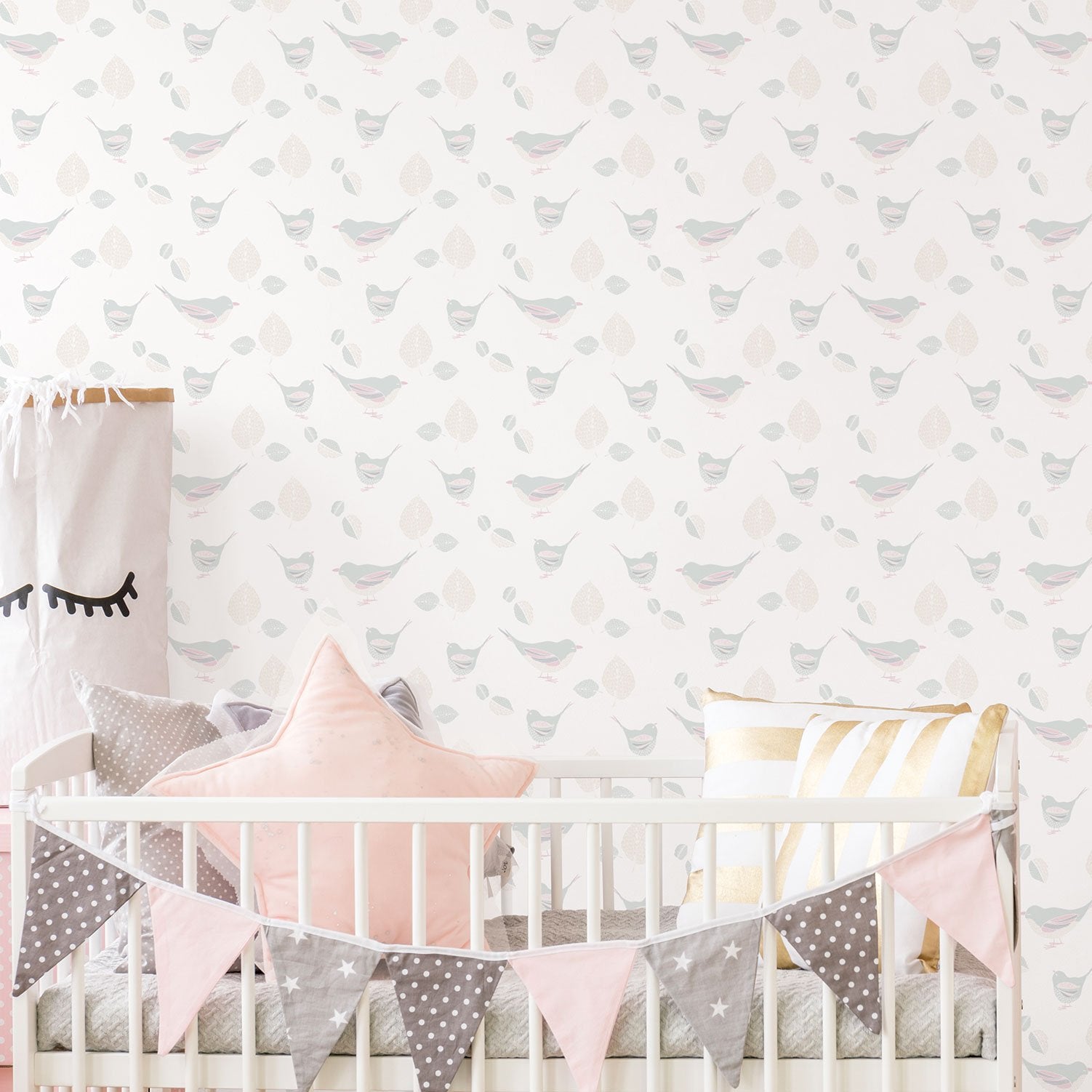 Pretty Birds wallpaper in beige color - pattern number G56540 - by Galerie in the Just 4 Kids 2 collection