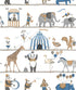 Circus Parade wallpaper in blue color - pattern number G56546 - by Galerie in the Just 4 Kids 2 collection