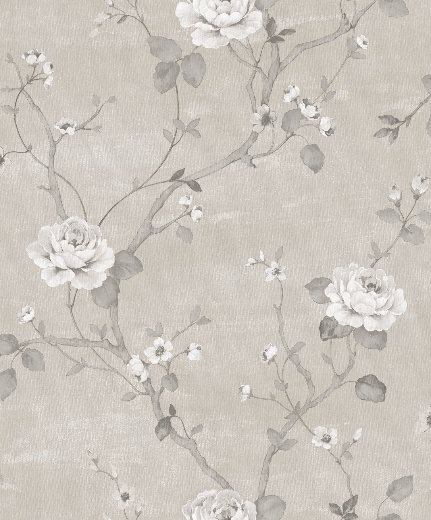 Luisella Floral wallpaper in silver grey color - pattern number G67603 - by Galerie in the Palazzo 2 collection