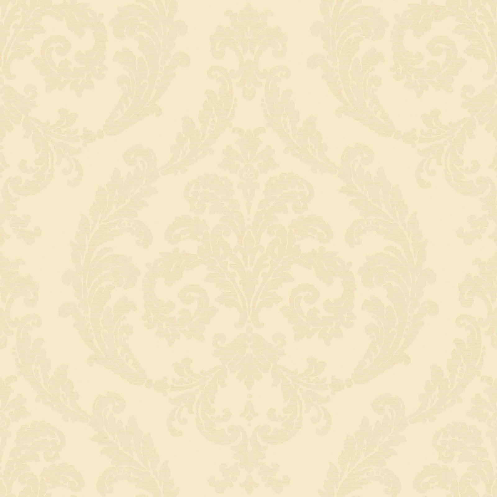Damask wallpaper in cream color - pattern number G67607 - by Galerie in the Palazzo 2 collection