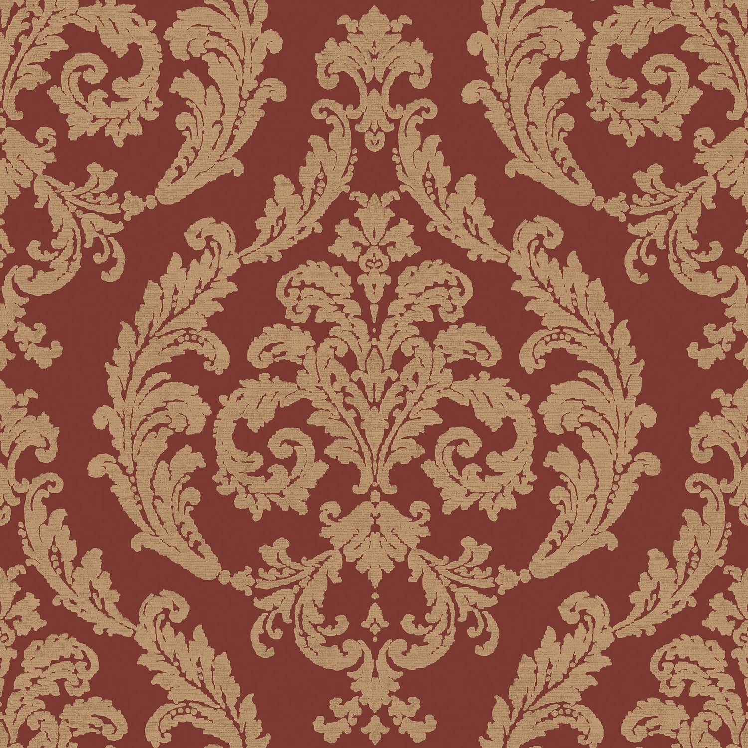 Damask wallpaper in red color - pattern number G67612 - by Galerie in the Palazzo 2 collection