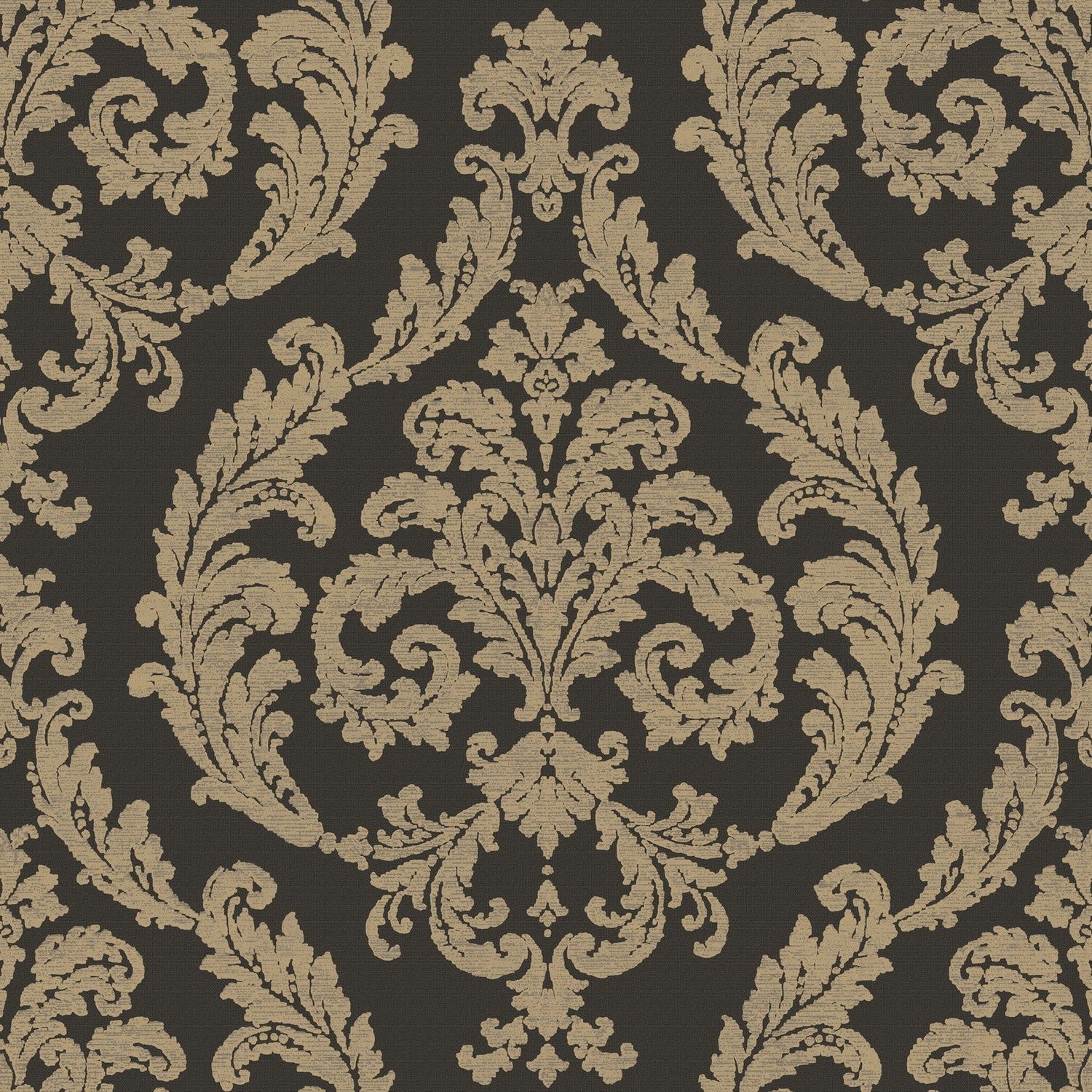 Damask wallpaper in bronze brown color - pattern number G67613 - by Galerie in the Palazzo 2 collection