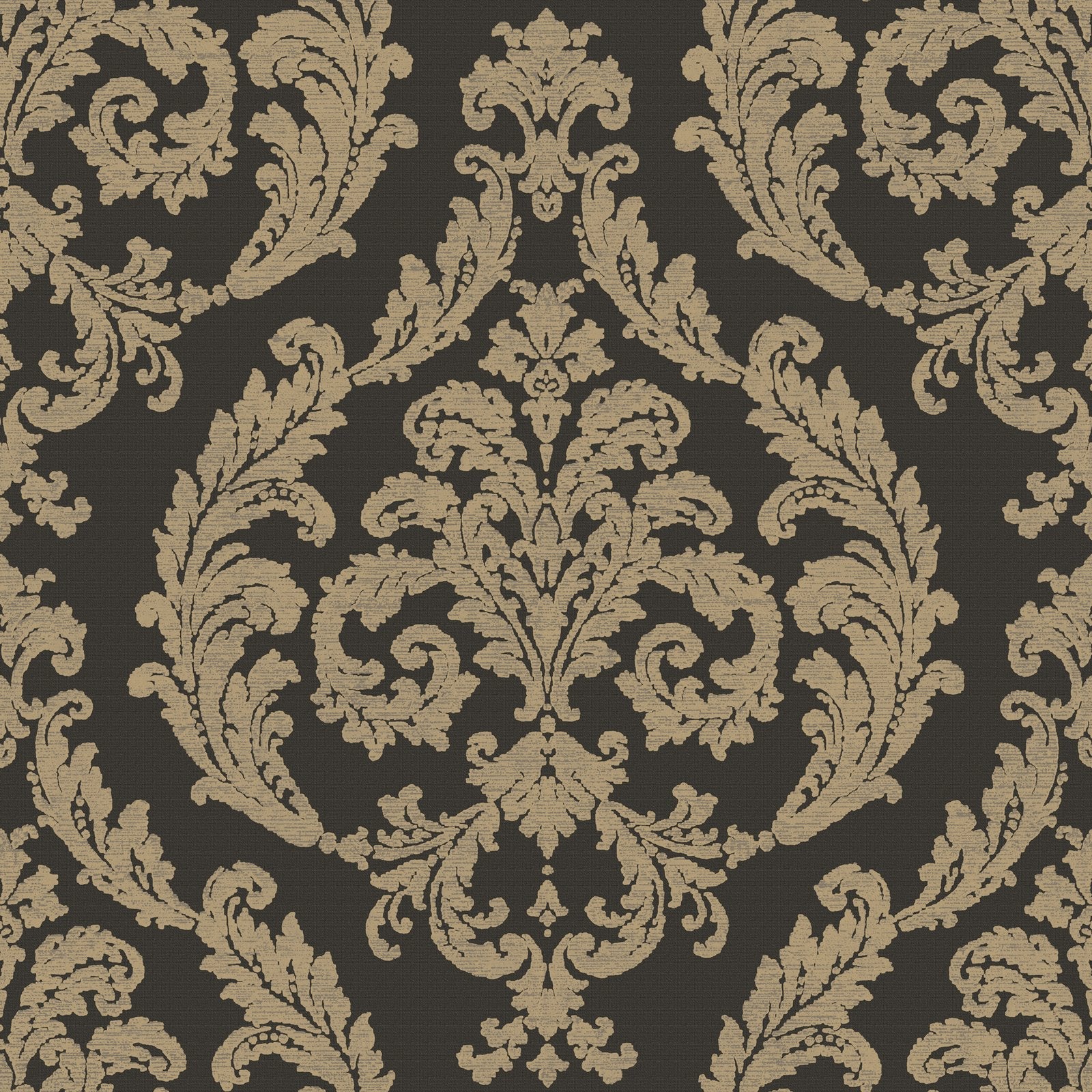 Damask wallpaper in bronze brown color - pattern number G67613 - by Galerie in the Palazzo 2 collection