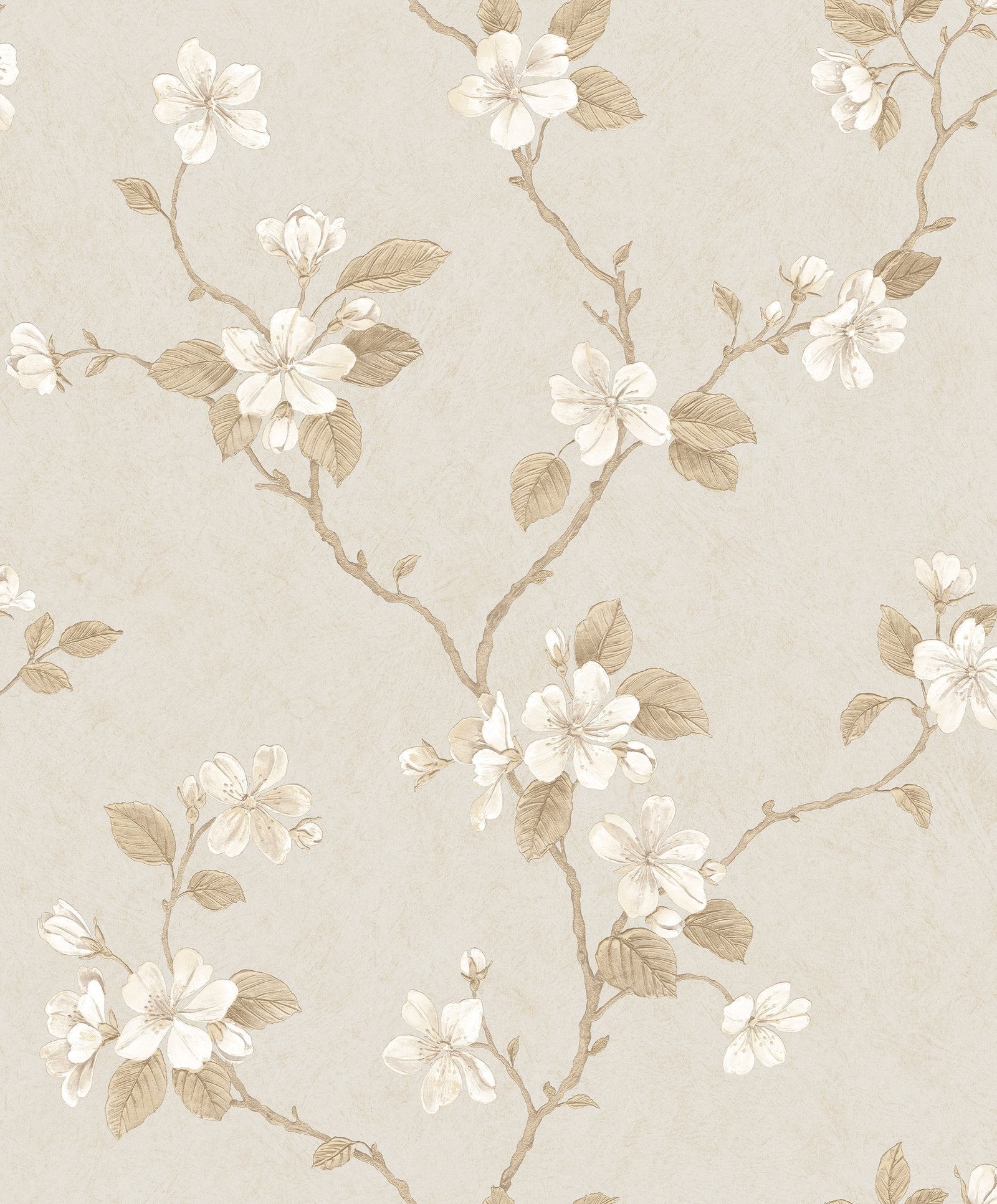 Dogwood Floral wallpaper in cream color - pattern number G67615 - by Galerie in the Palazzo 2 collection