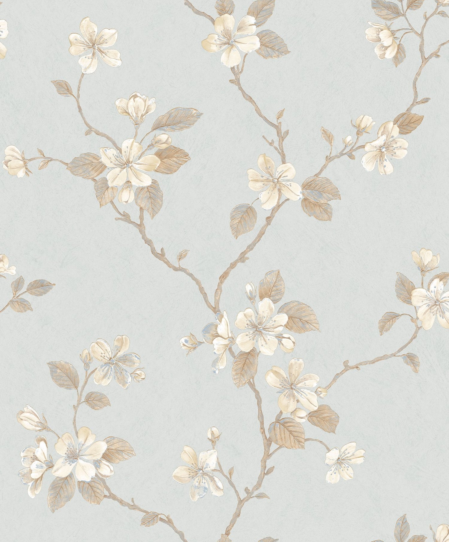 Floral wallpaper in blue color - pattern number G67617 - by Galerie in the Palazzo 2 collection