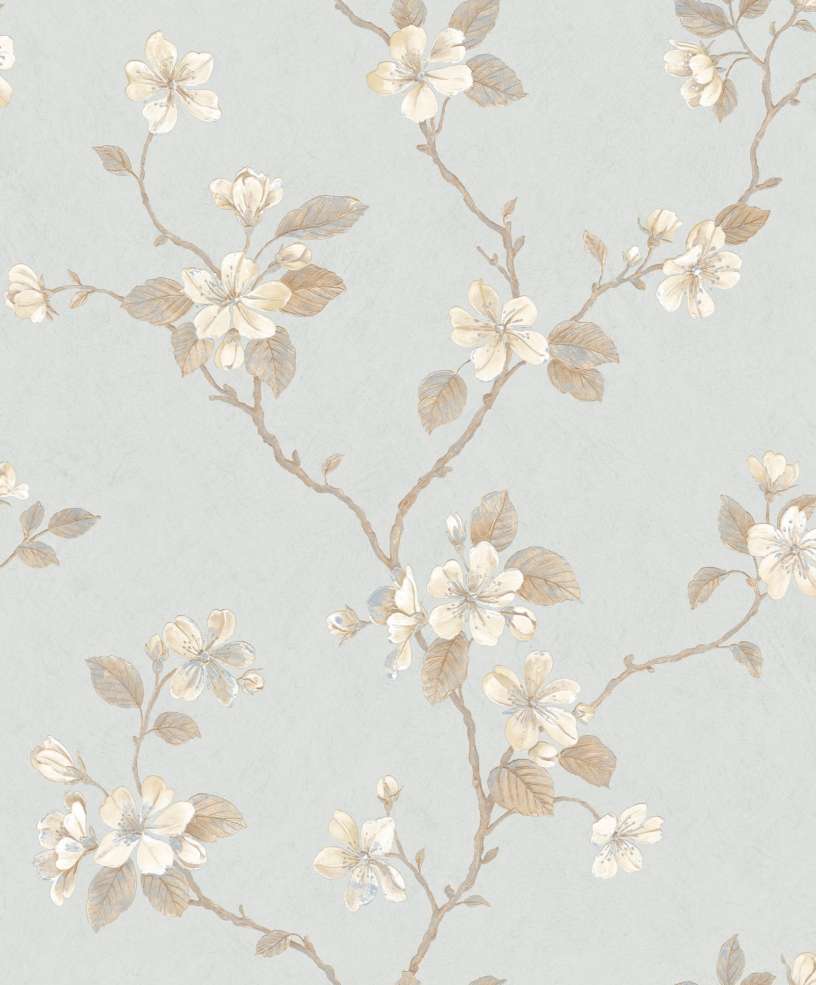 Floral wallpaper in blue color - pattern number G67617 - by Galerie in the Palazzo 2 collection