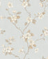 Floral wallpaper in blue color - pattern number G67617 - by Galerie in the Palazzo 2 collection