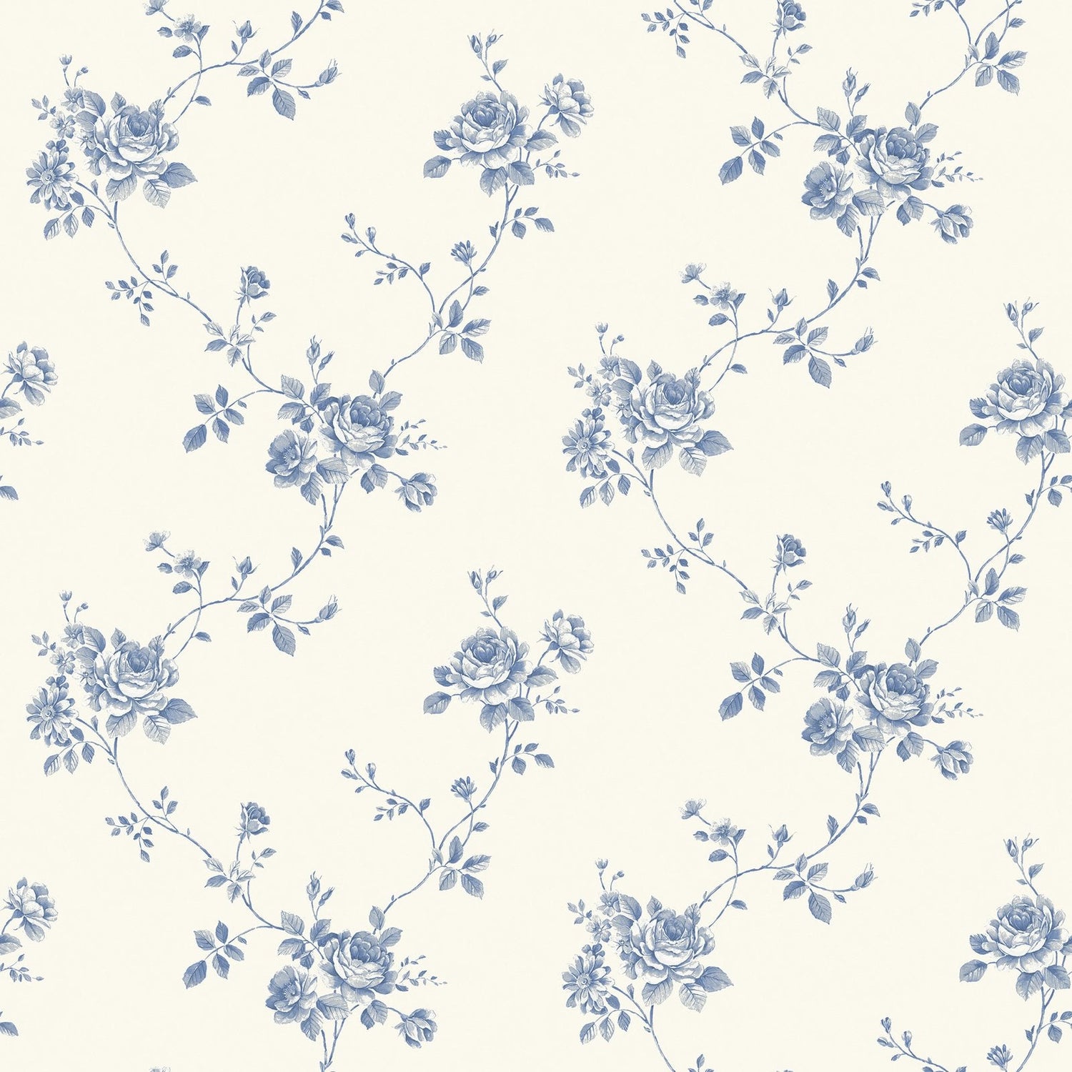 Turquoise Floral wallpaper in blue color - pattern number G67630 - by Galerie in the Palazzo 2 collection