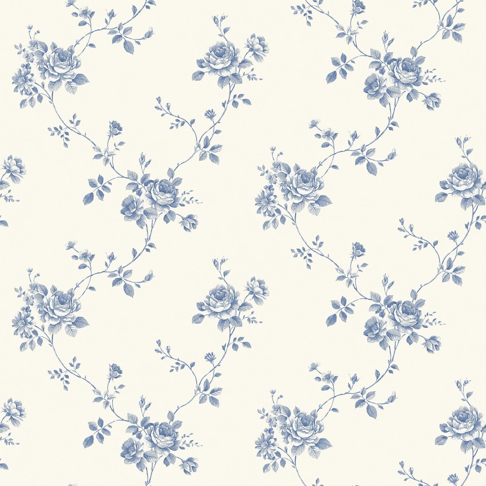 Turquoise Floral wallpaper in blue color - pattern number G67630 - by Galerie in the Palazzo 2 collection