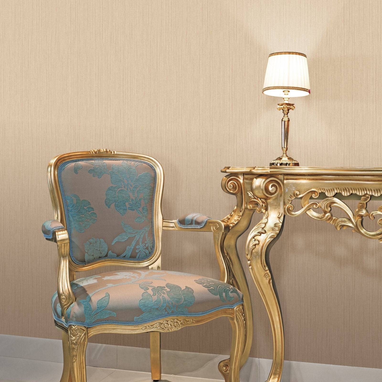 Vertical Texture wallpaper in bronze brown color - pattern number G67658 - by Galerie in the Palazzo 2 collection