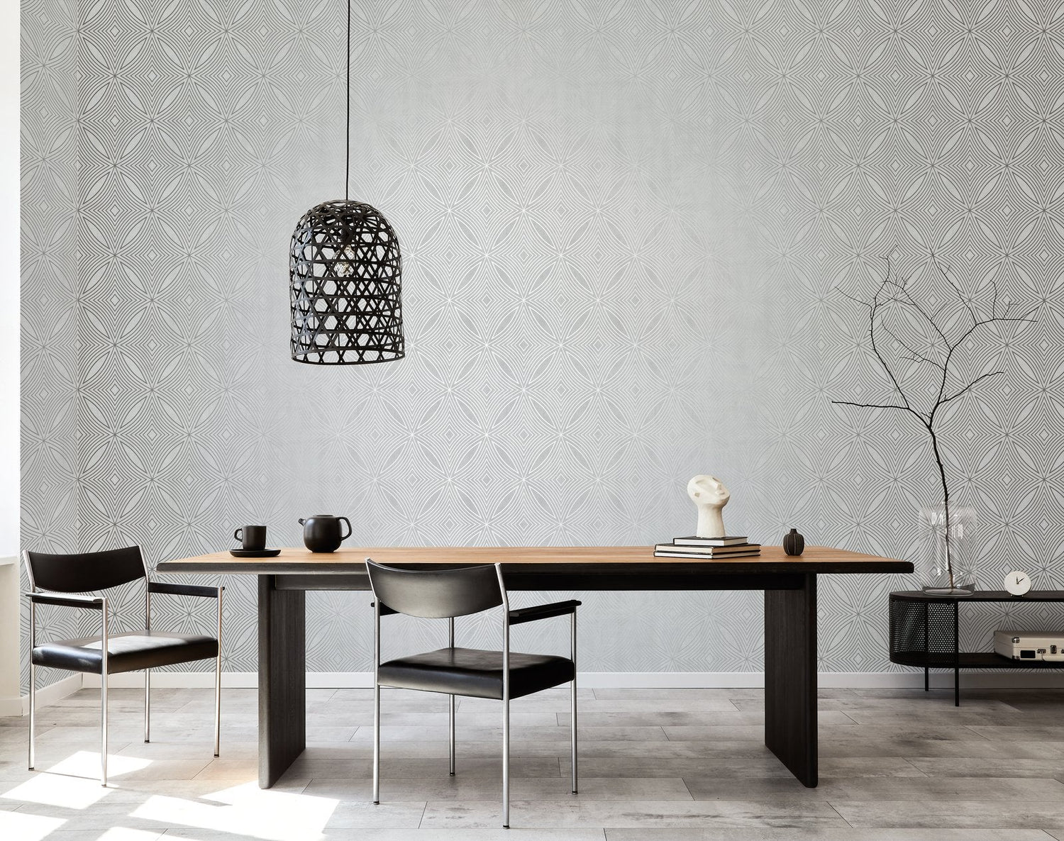 Metallic Spiral wallpaper in silver grey color - pattern number G67731 - by Galerie in the Special FX 2 collection