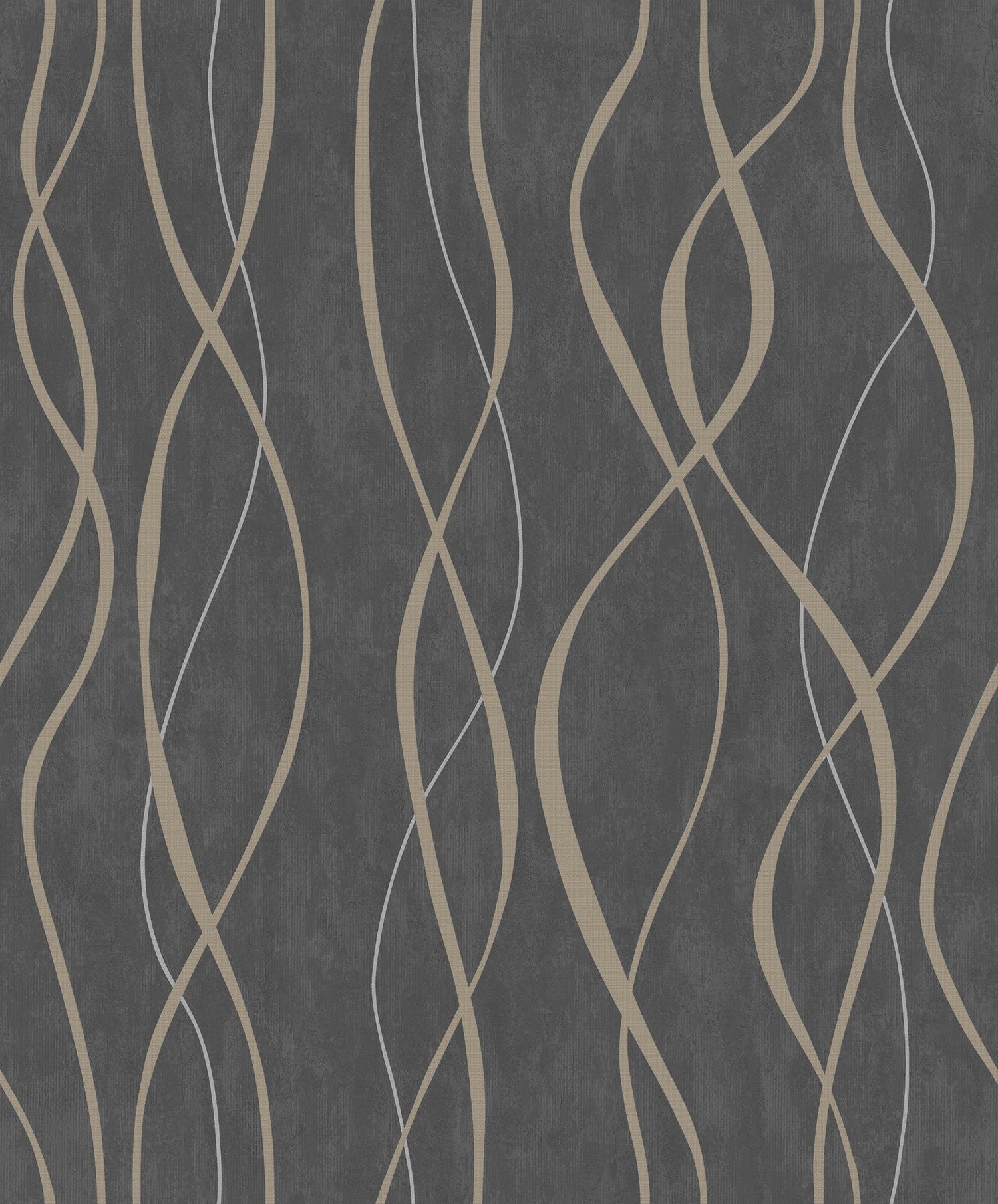 Glitter Ribbons wallpaper in bronze brown color - pattern number G67737 - by Galerie in the Special FX 2 collection