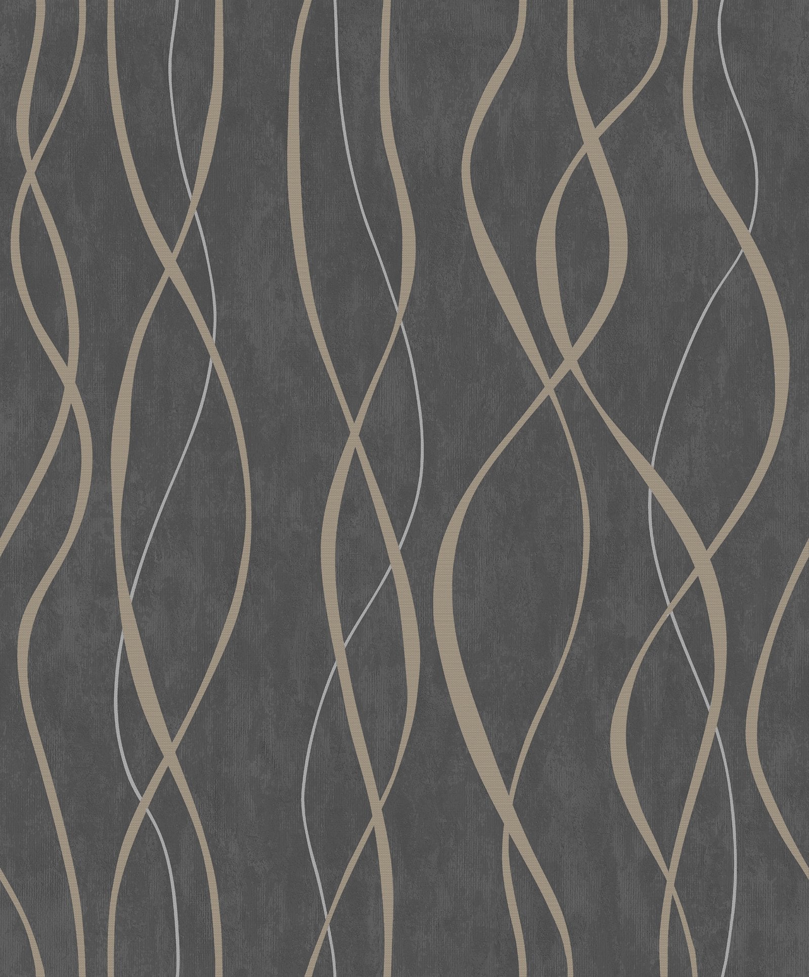 Glitter Ribbons wallpaper in bronze brown color - pattern number G67737 - by Galerie in the Special FX 2 collection