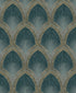Nouveau Scallop wallpaper in green color - pattern number G68085 - by Galerie in the Special FX 2 collection